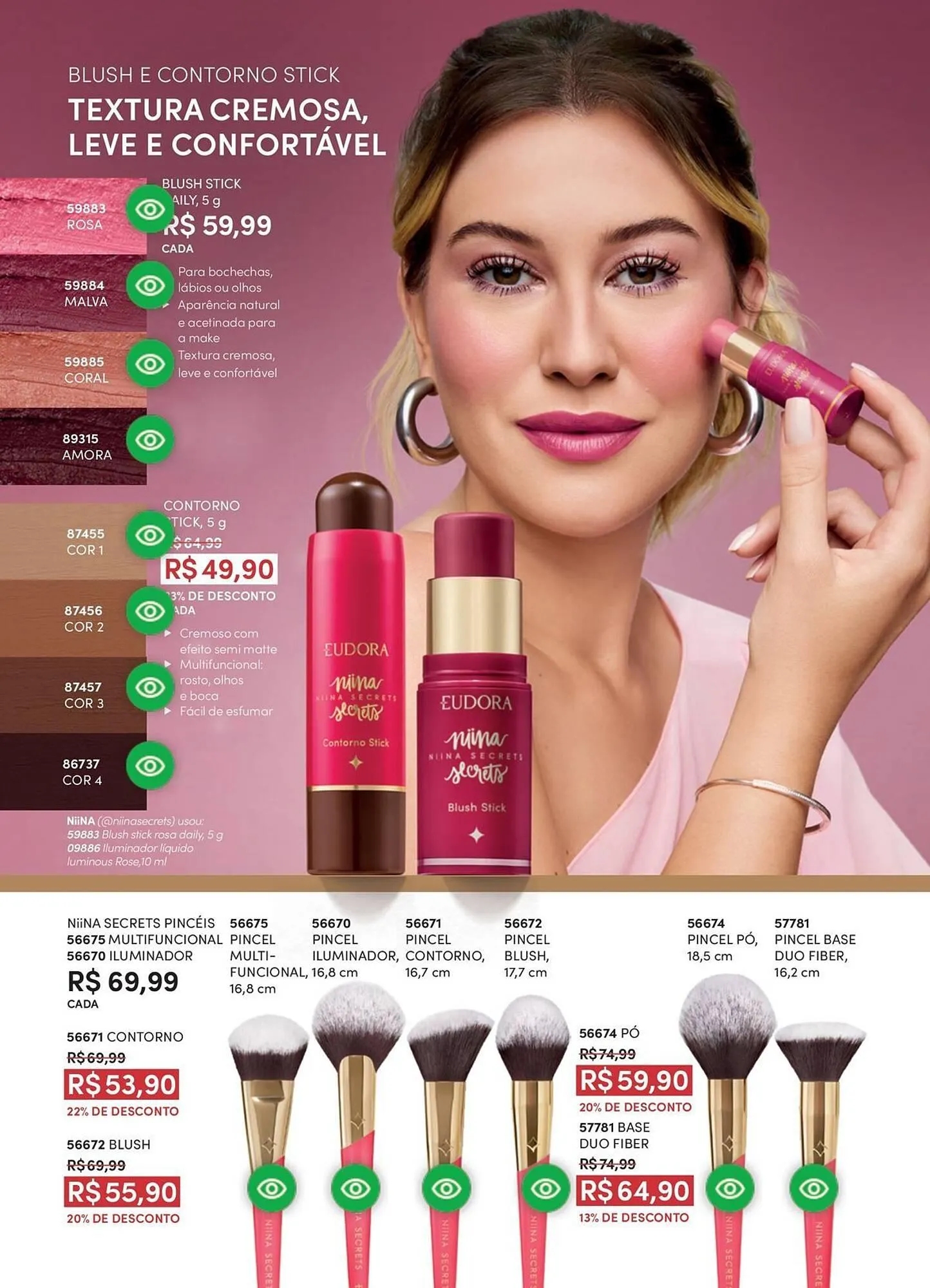 Encarte de Catálogo Eudora 1 de abril até 1 de maio 2026 - Pagina 34