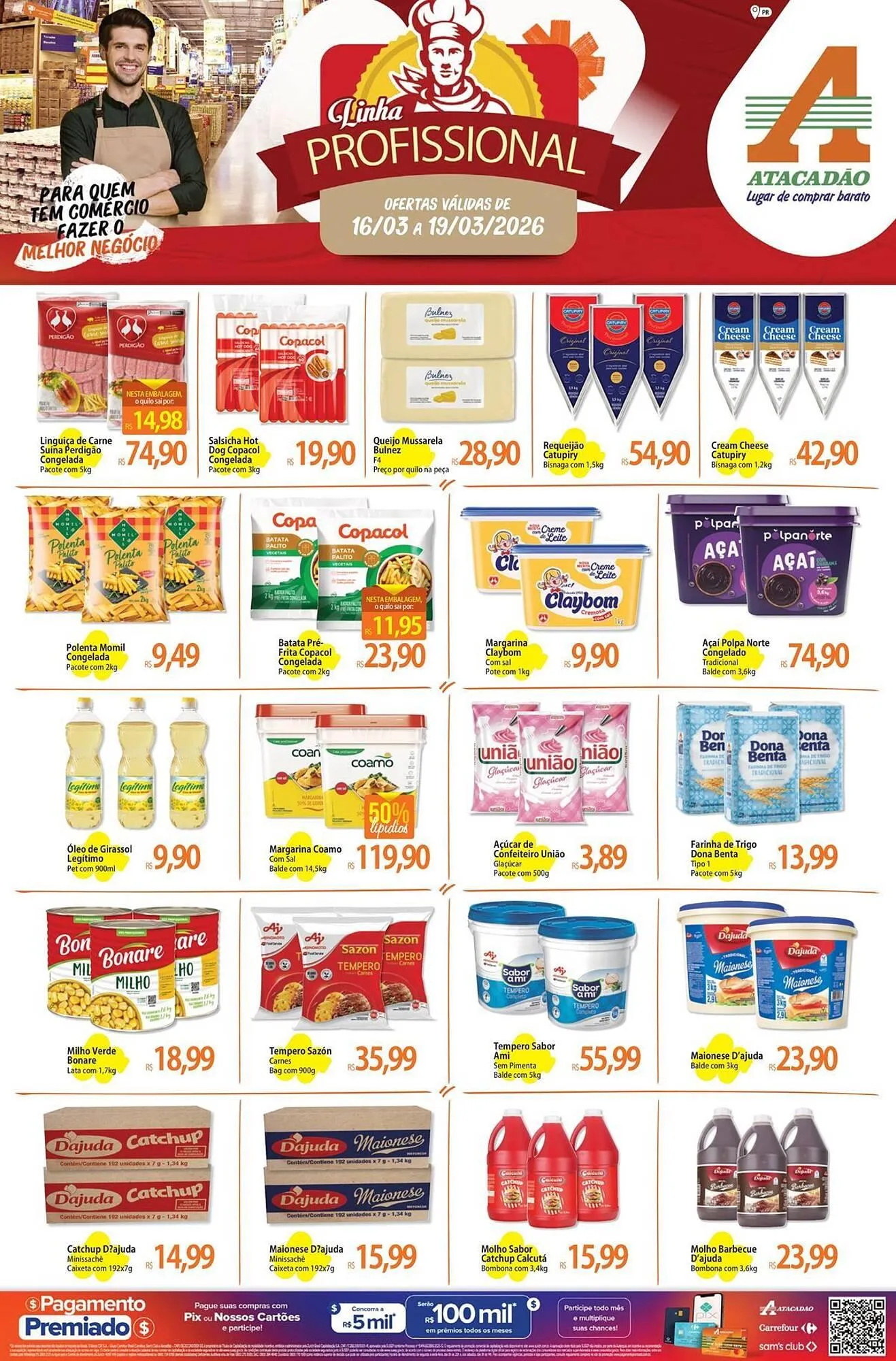 Encarte de Folheto Atacadão 16 de março até 19 de março 2026 - Pagina 1