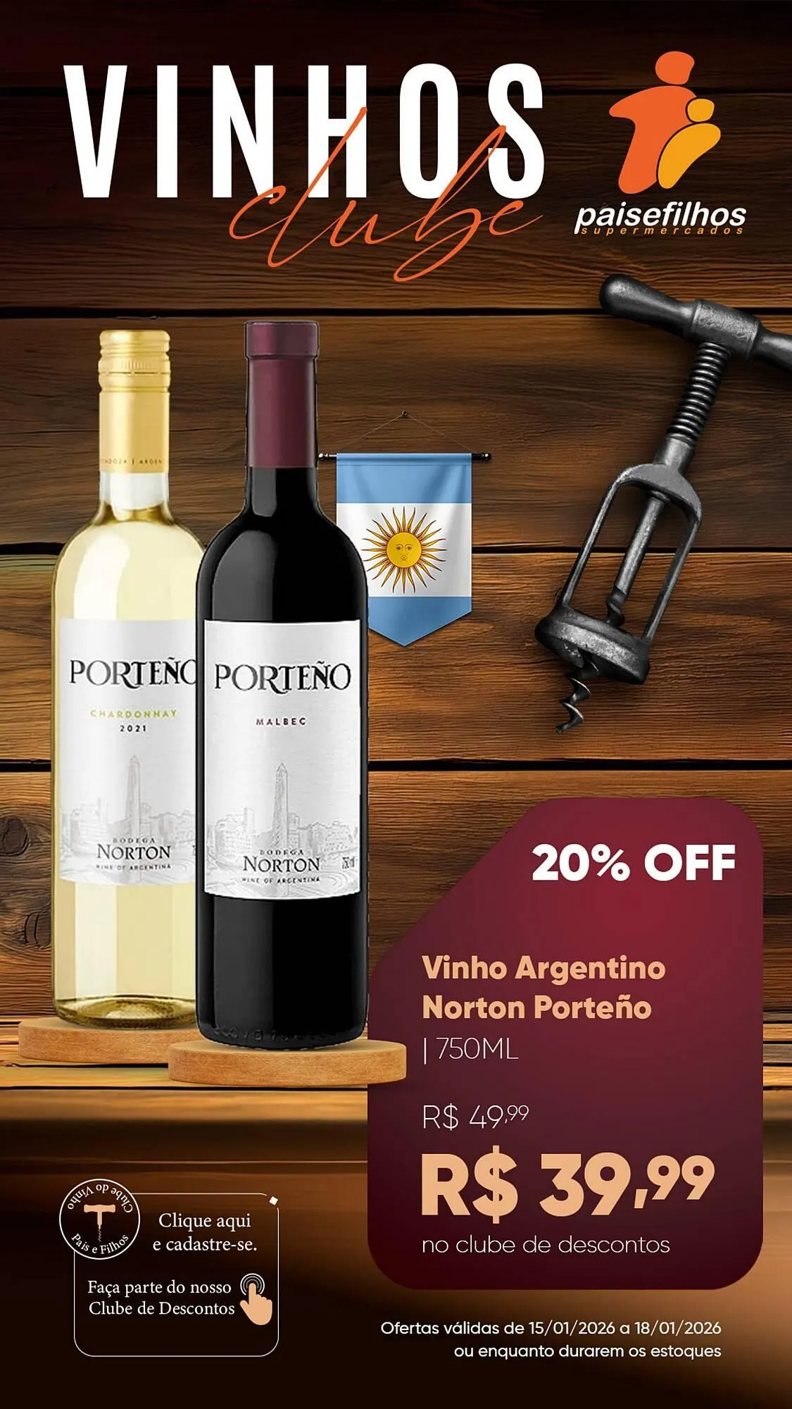 Encarte de Catálogo Pais e Filhos Supermercados 17 de janeiro até 18 de janeiro 2026 - Pagina 1