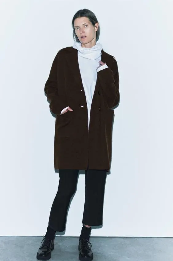 CASACO CURTO EM 100% LÃ