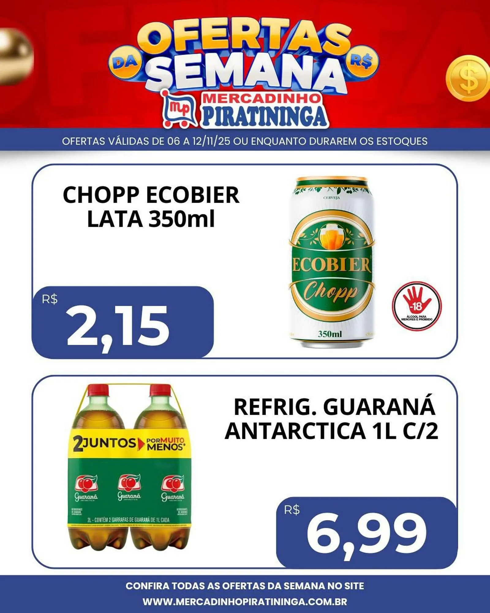 Encarte de Catálogo Mercadinho Piratininga 6 de novembro até 12 de novembro 2025 - Pagina 4