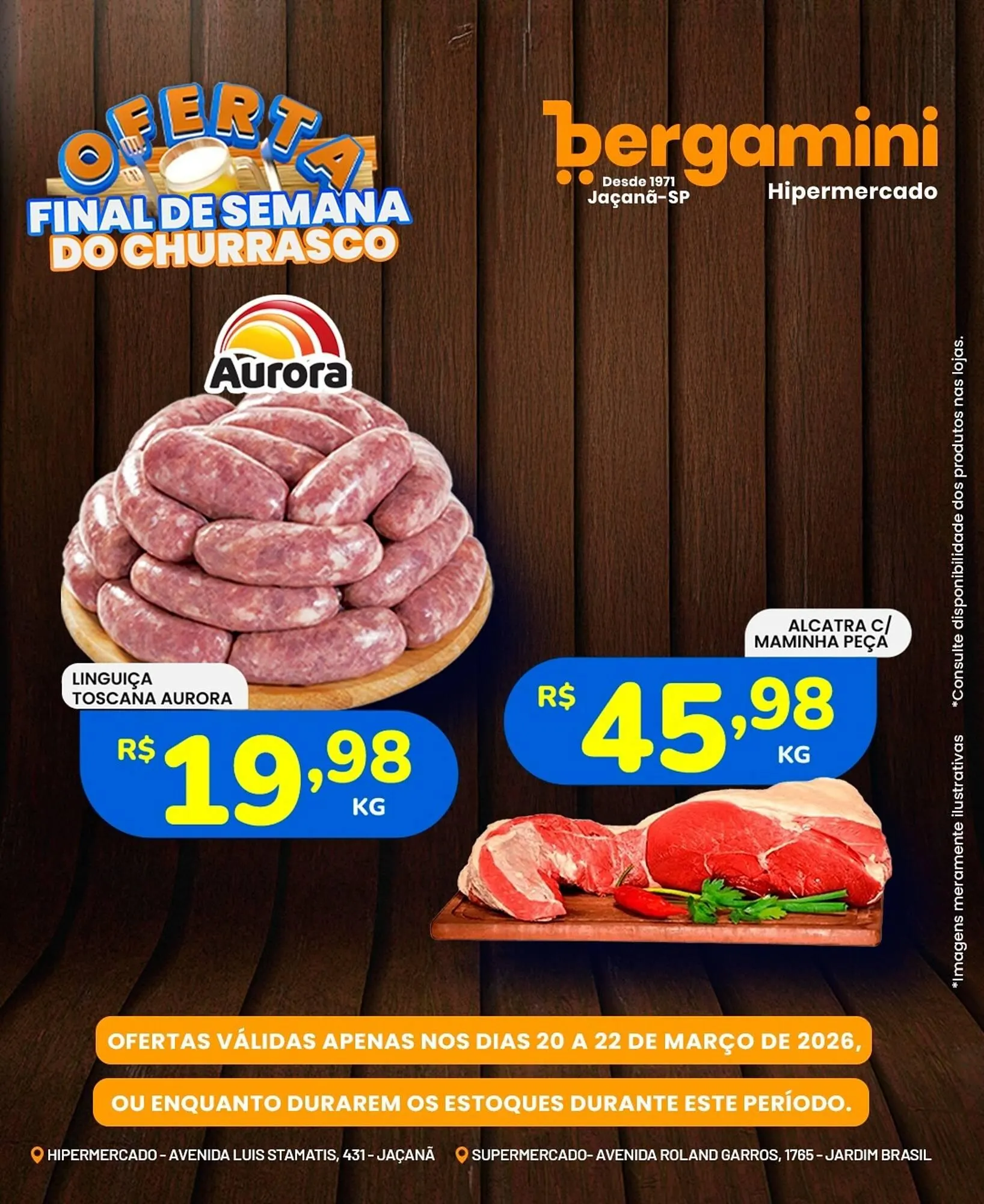 Encarte de Catálogo Supermercado Bergamini 20 de março até 22 de março 2026 - Pagina 1