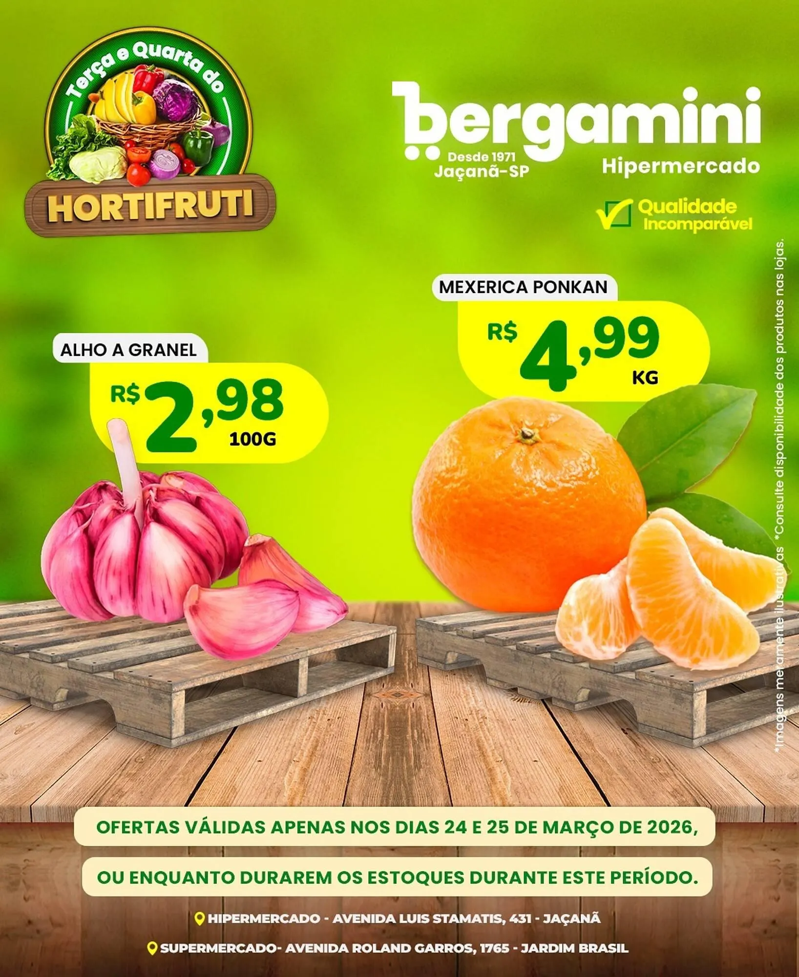 Encarte de Catálogo Supermercado Bergamini 24 de março até 25 de março 2026 - Pagina 1
