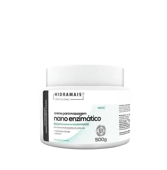 Creme De Massagem Corporal Hidramais Nano Enzimático 500gr