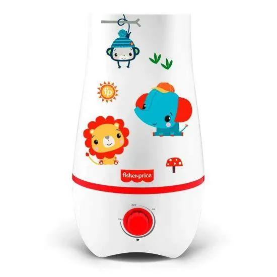 Umidificador de Ar Fisher Price HC055 - 2,2 Litros, Adesivos - Branco/Vermelho