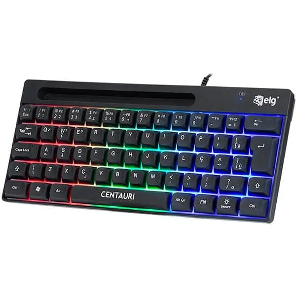 Teclado USB Gamer Centauri, ABNT, Preto, TGCT, Elg - CX 1 UN