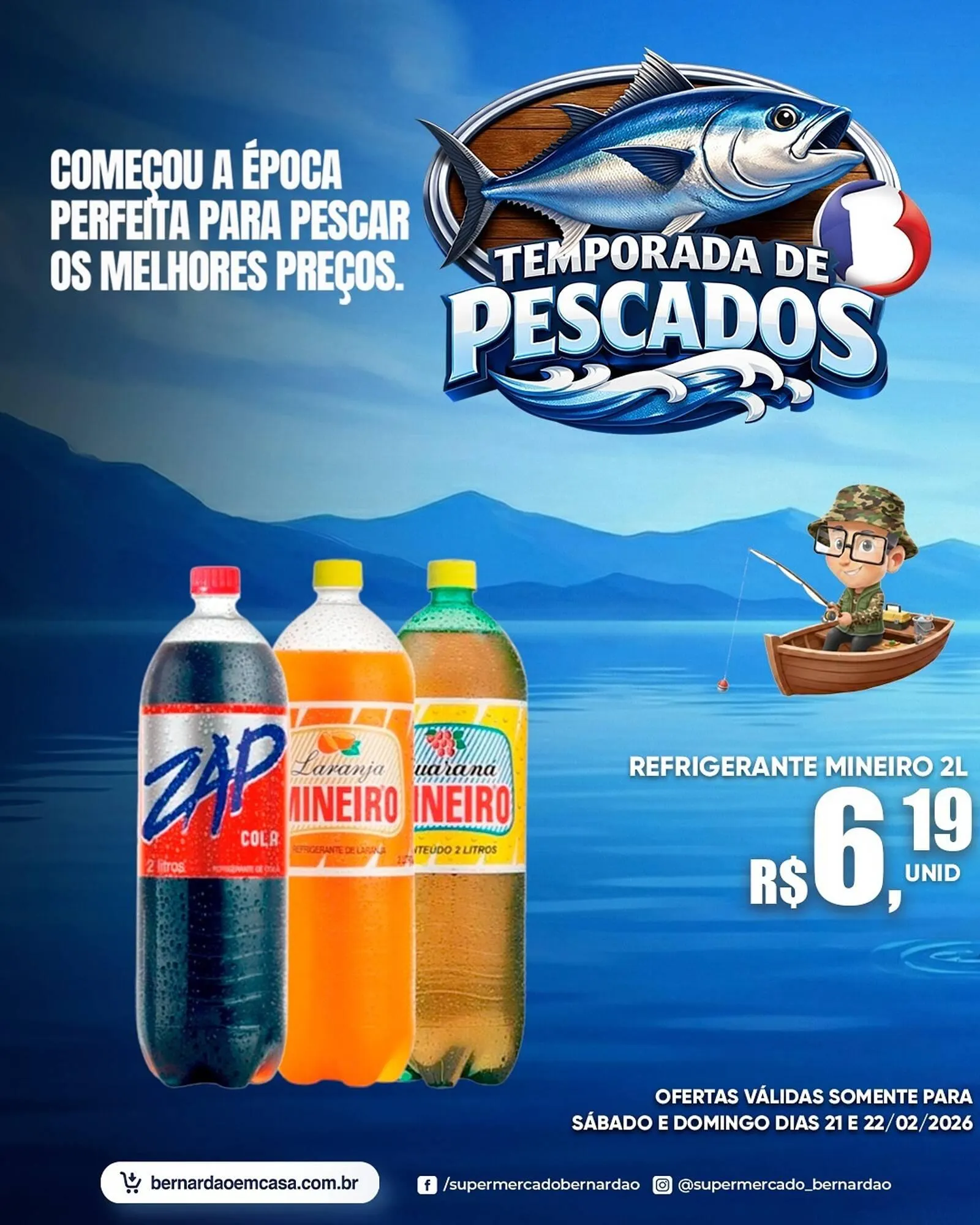 Encarte de Catálogo Supermercado Bernardão 21 de fevereiro até 22 de fevereiro 2026 - Pagina 1