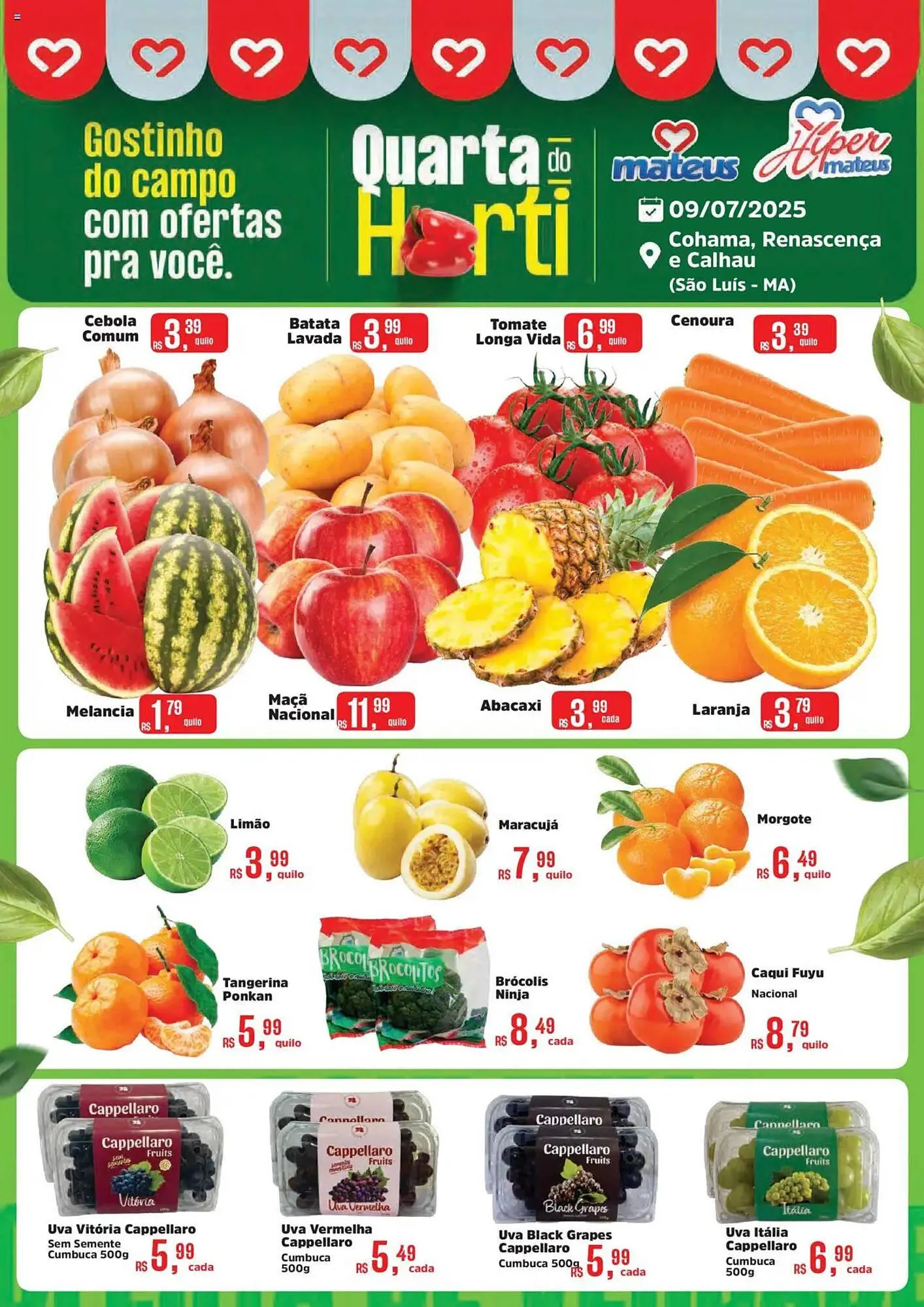 Encarte de Catálogo Supermercados Mateus 9 de julho até 9 de julho 2025 - Pagina 1