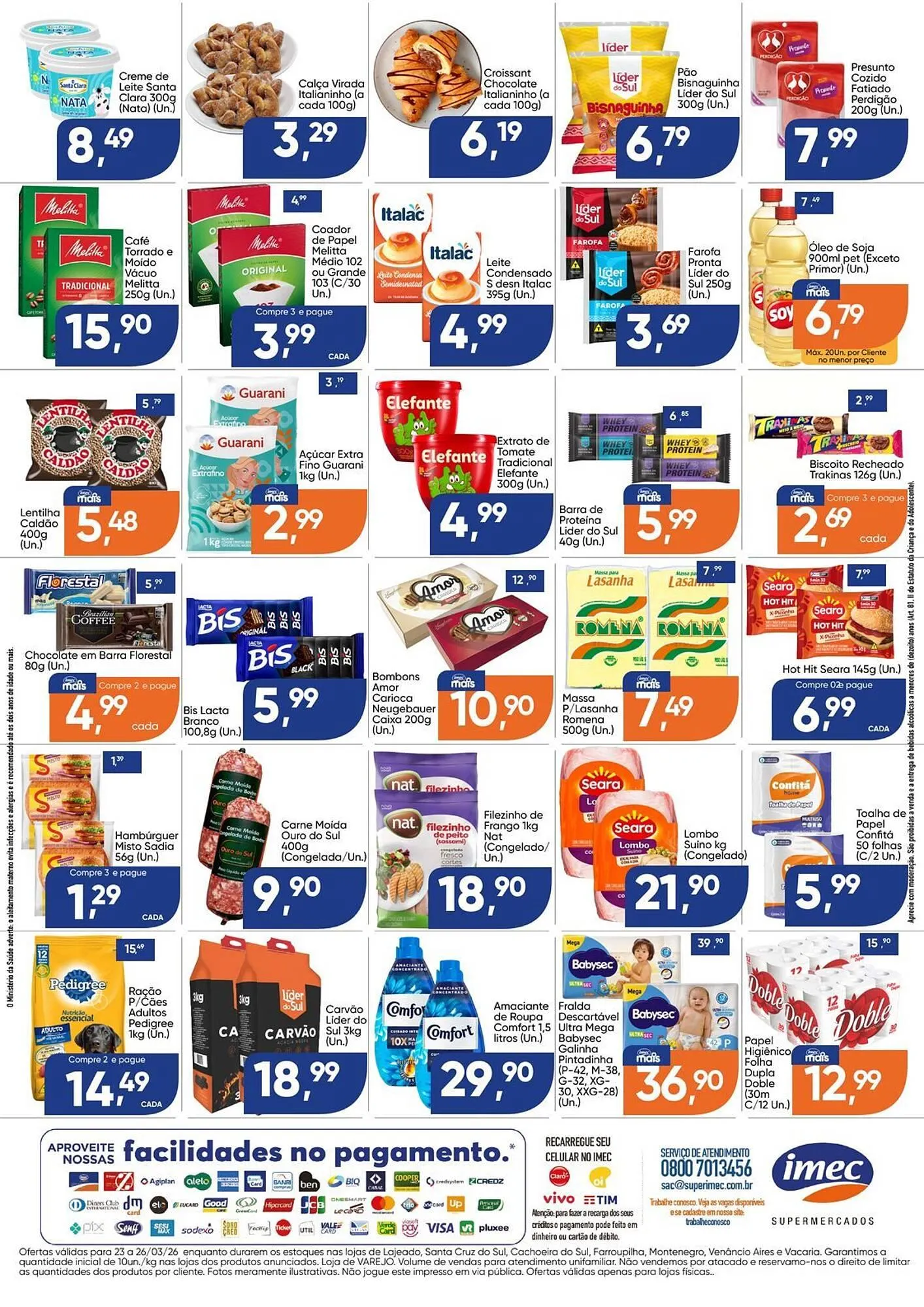 Encarte de Catálogo Imec Supermercados 23 de março até 26 de março 2026 - Pagina 2