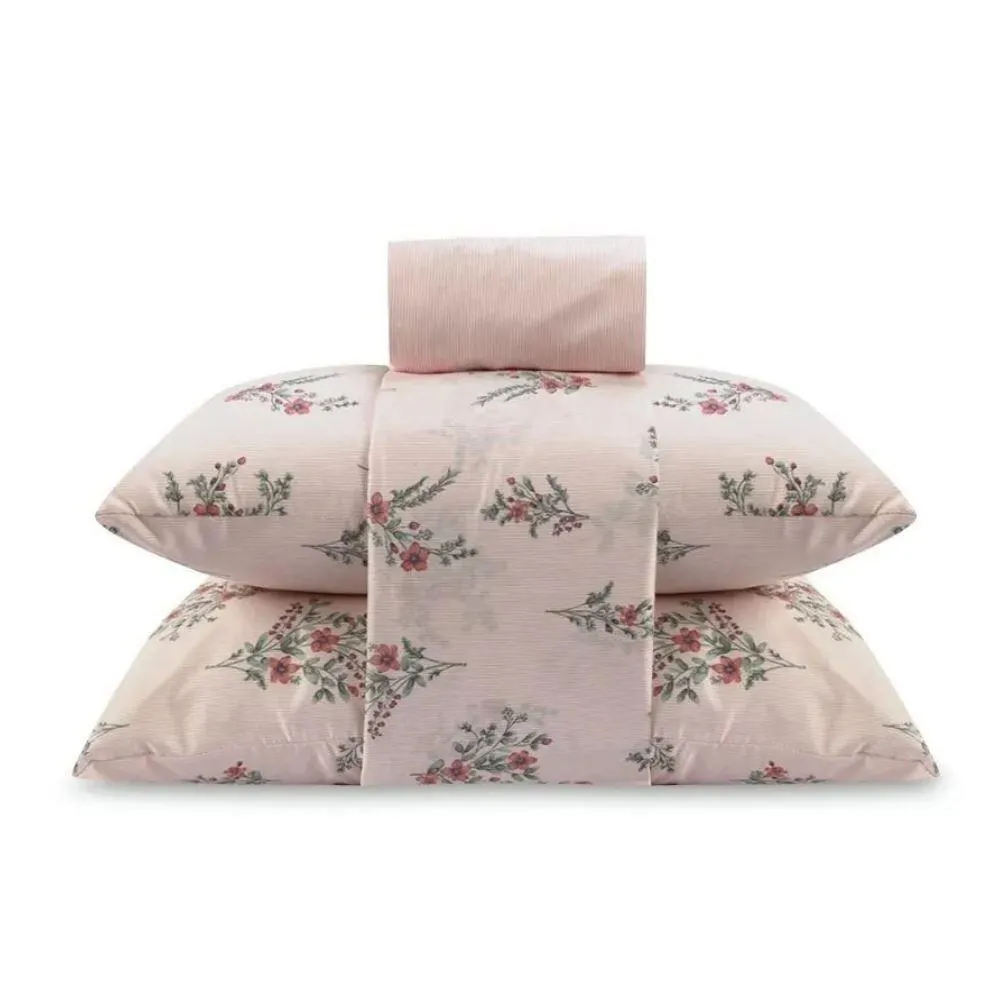 Jogo de Cama Casal Napoli Havan Casa 4 pçs - Romantic Flowers Rosa