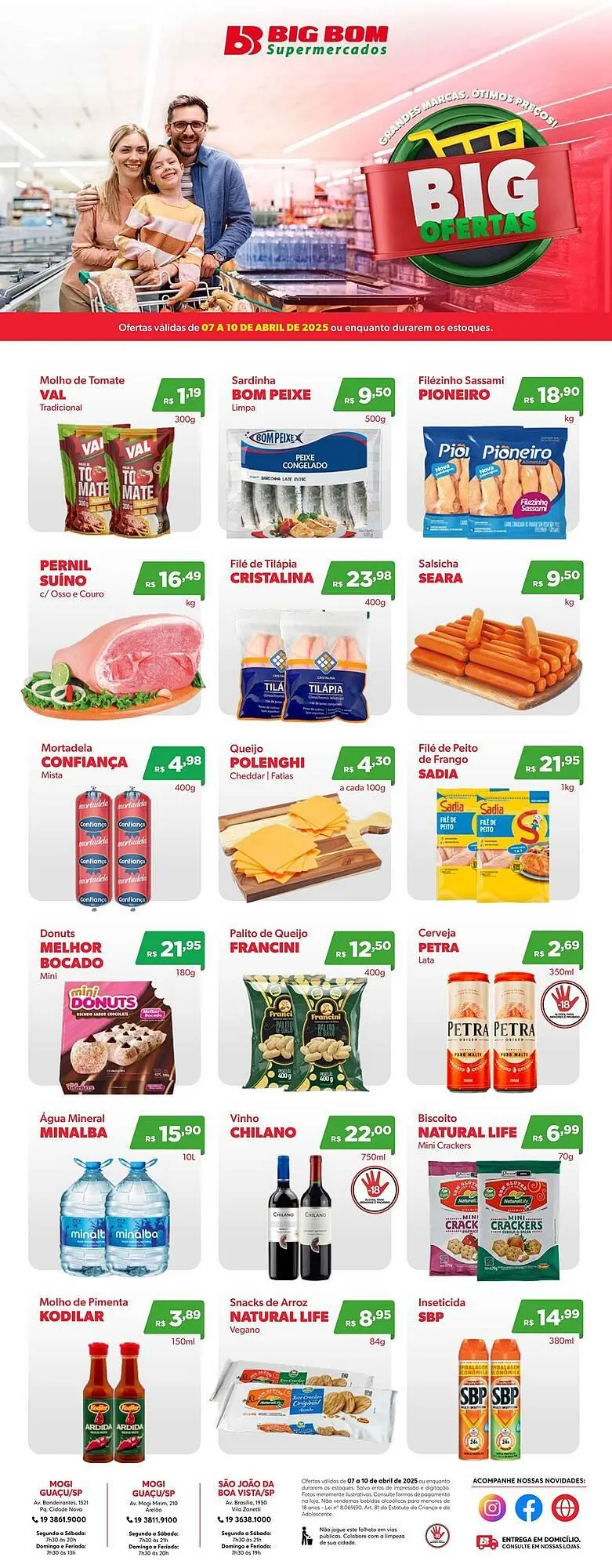 Encarte de Catálogo Big Bom Supermercados 7 de abril até 10 de abril 2025 - Pagina 1