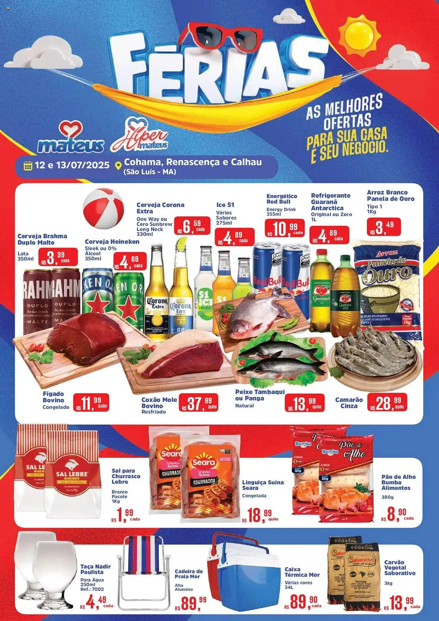 Encarte de Catálogo Supermercados Mateus 12 de julho até 14 de julho 2025 - Pagina 1