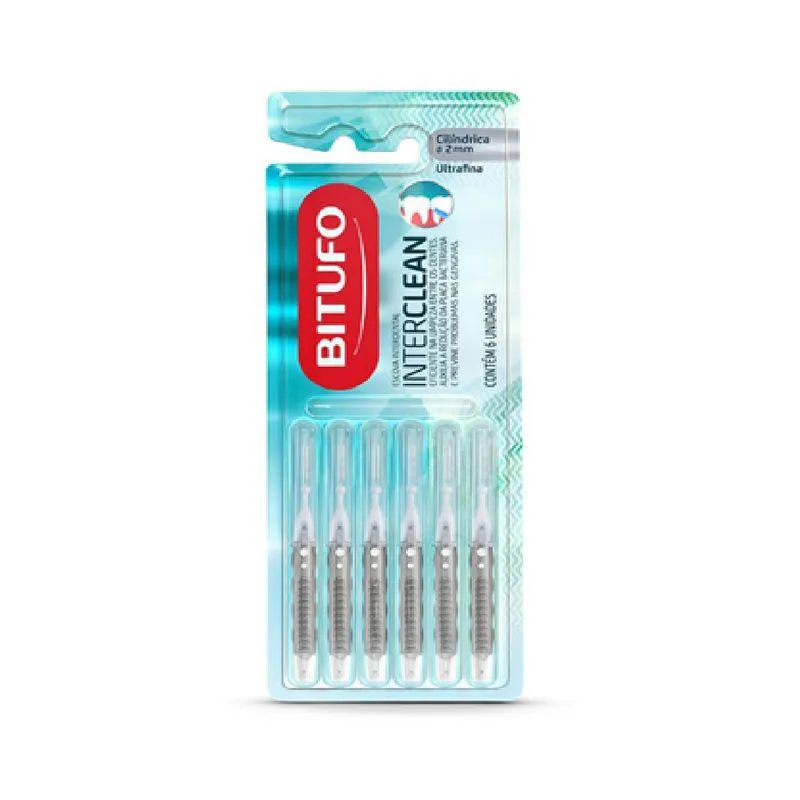 Escova Dental Bitufo Interdental Interclean Ultrafina Com 6 Unidades