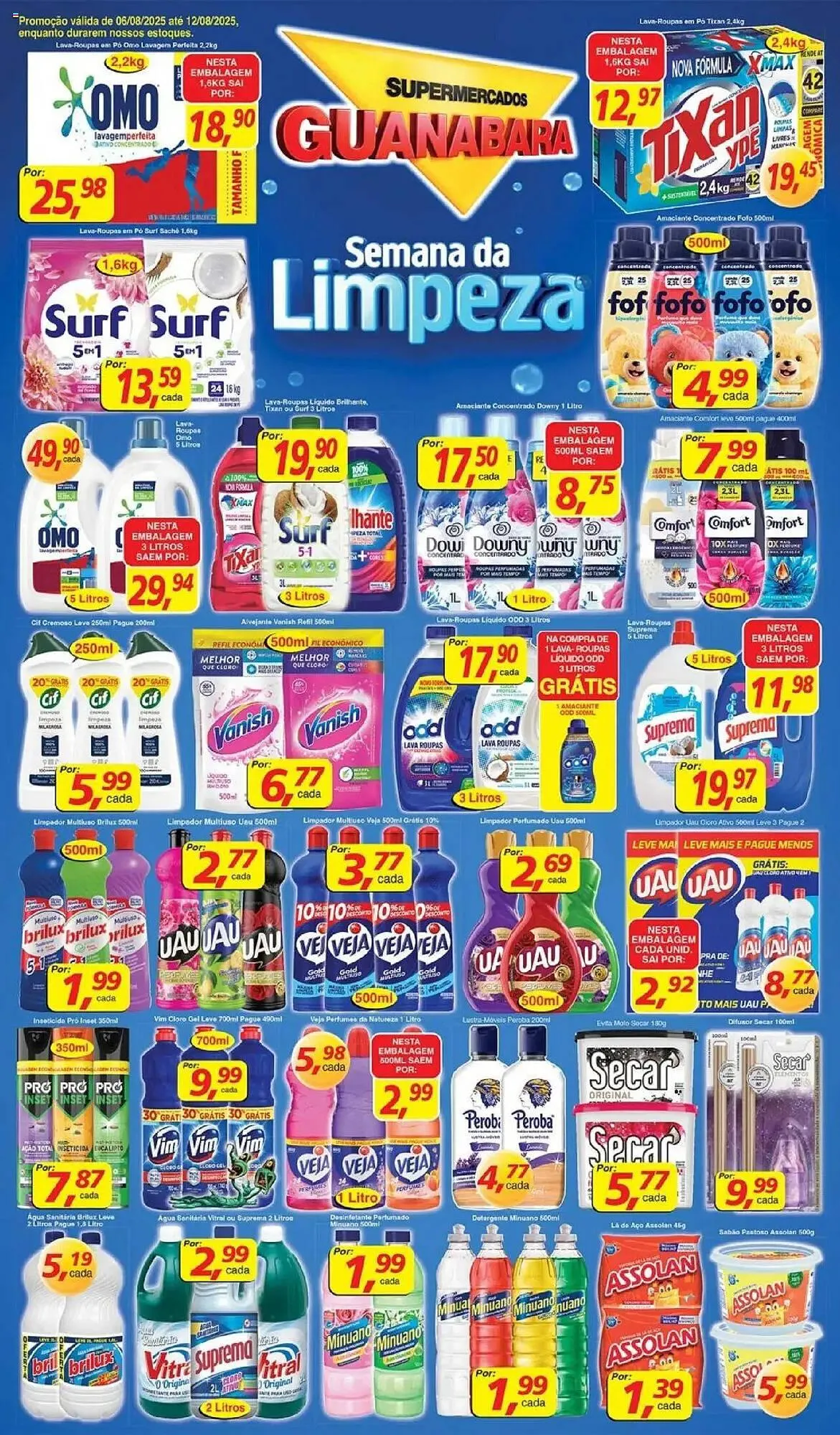 Encarte de Catálogo Supermercados Guanabara 6 de agosto até 13 de agosto 2025 - Pagina 1