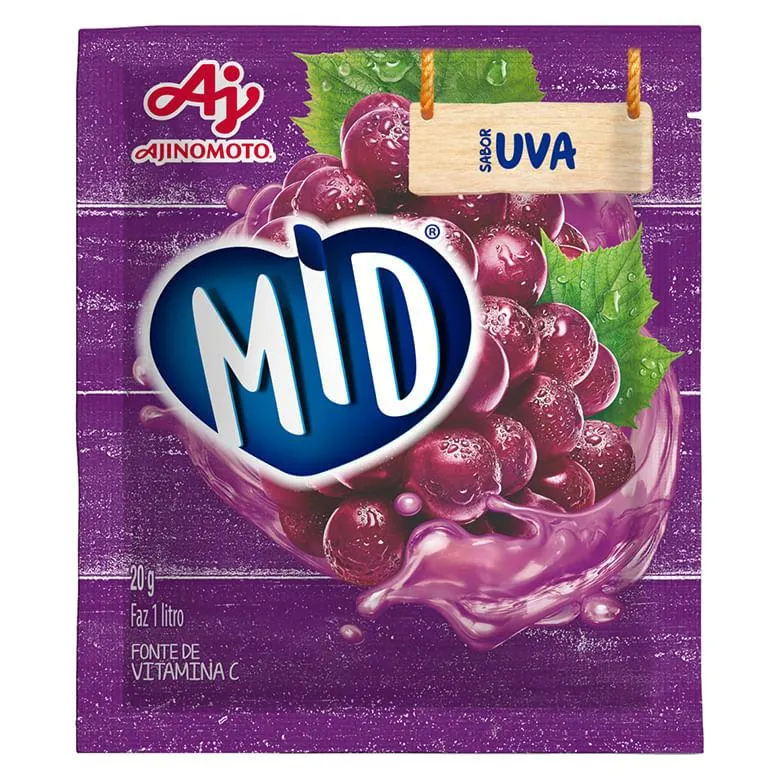 Refresco em Pó Mid Uva 20g