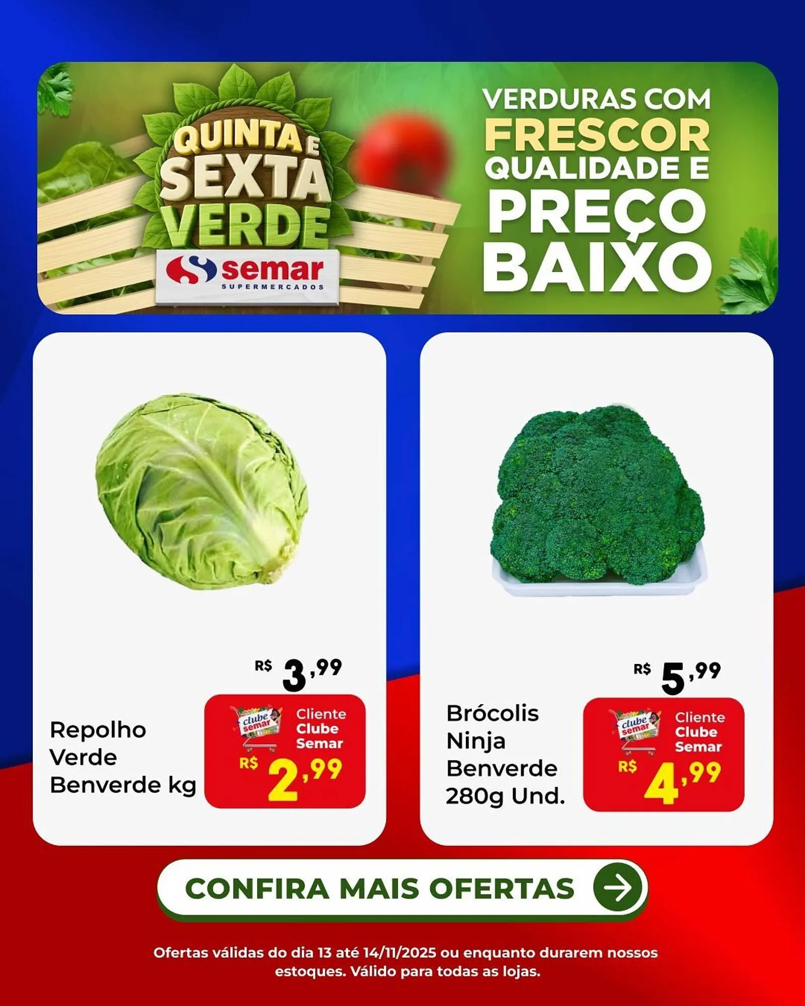 Encarte de Folheto Semar Supermercado 13 de novembro até 14 de novembro 2025 - Pagina 1