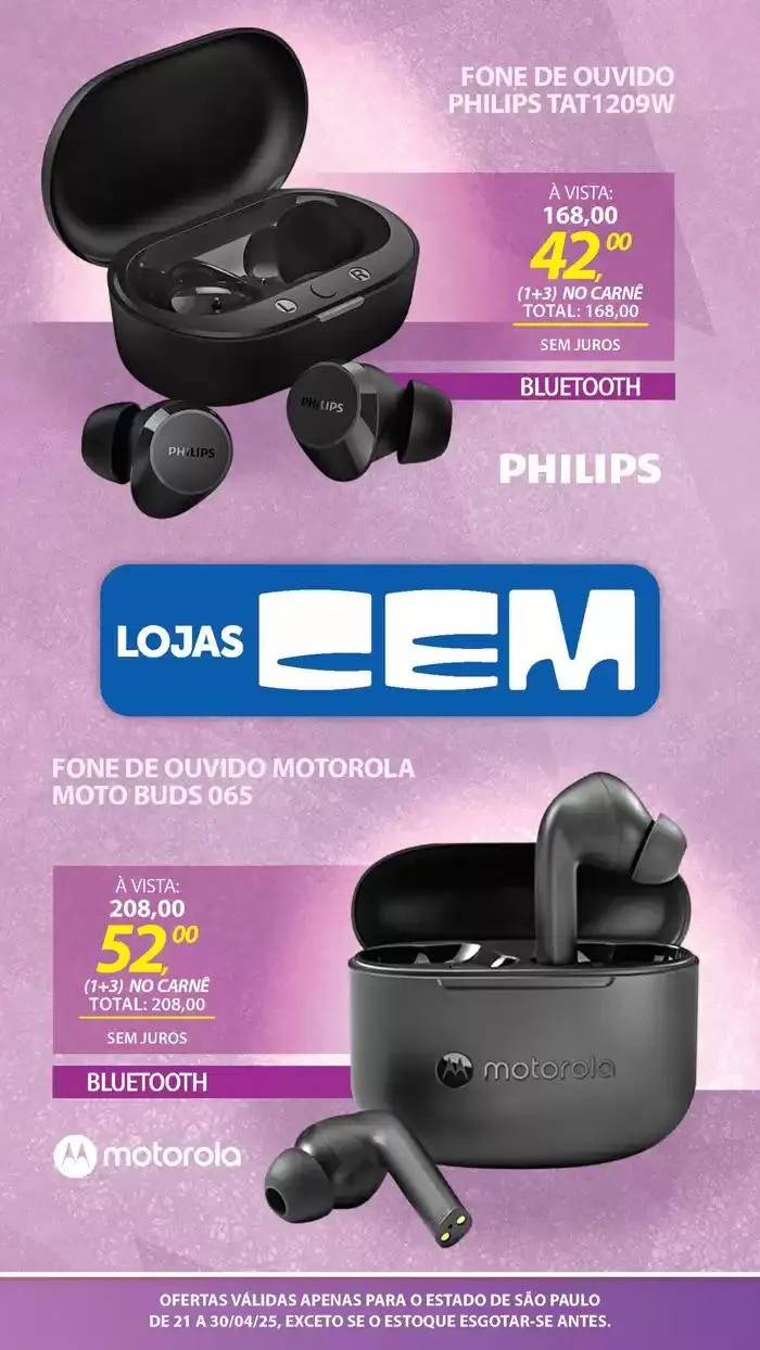 Encarte de Encarte Lojas Cem 18 de abril até 30 de abril 2025 - Pagina 55