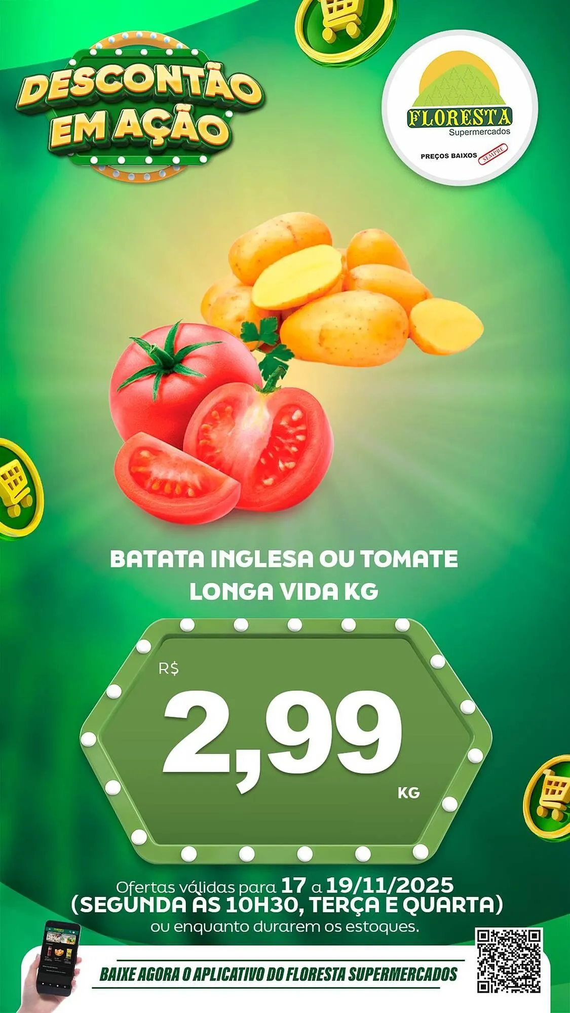 Encarte de Catálogo Floresta Supermercados 17 de novembro até 19 de novembro 2025 - Pagina 1