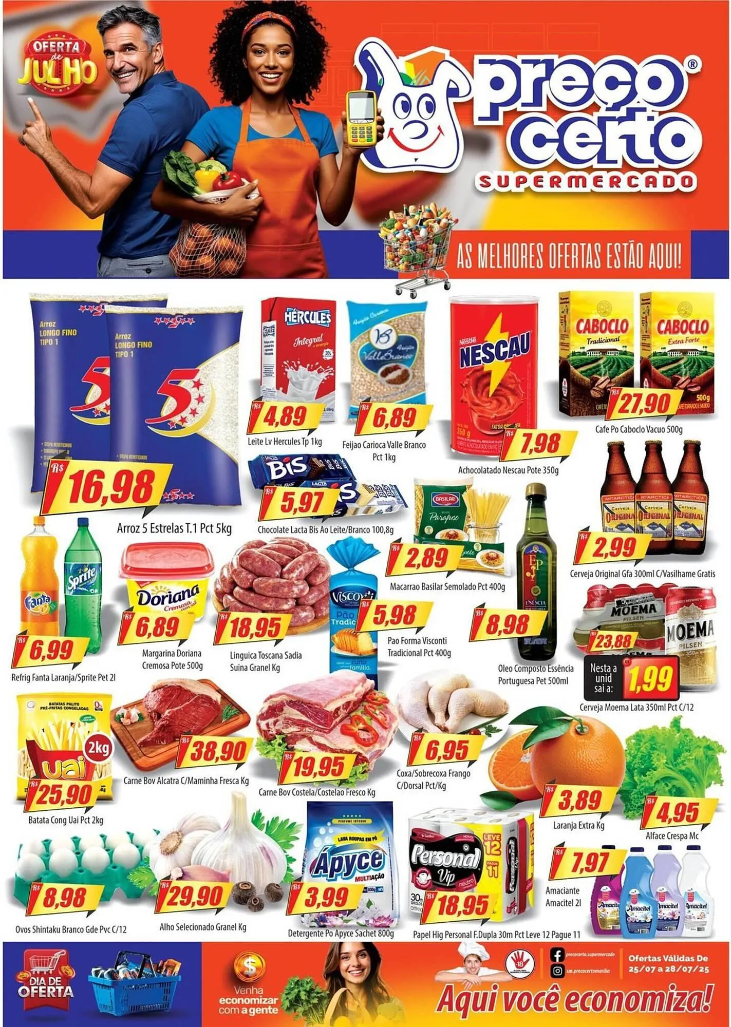 Encarte de Catálogo Preço Certo 25 de julho até 28 de julho 2025 - Pagina 1