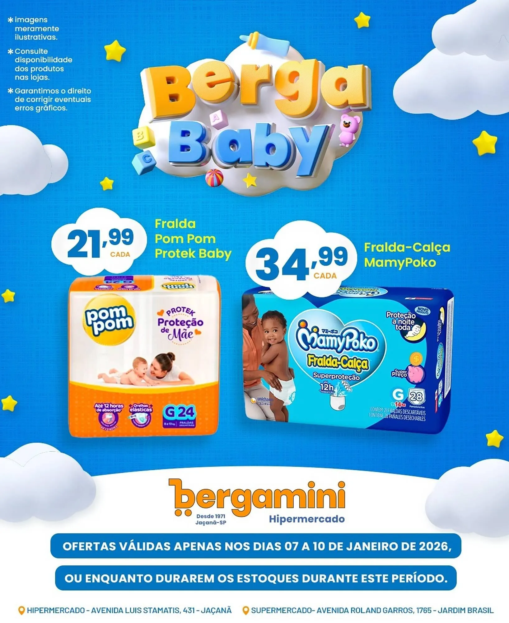 Encarte de Catálogo Supermercado Bergamini 7 de janeiro até 10 de janeiro 2026 - Pagina 1