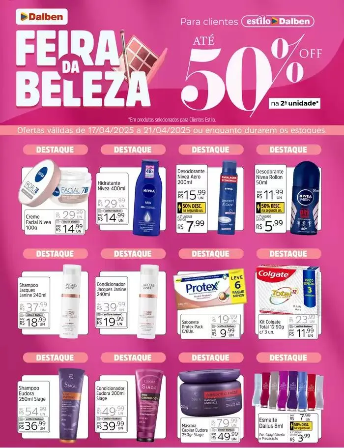Encarte de Feira Da Beleza 17 de abril até 21 de abril 2025 - Pagina 1