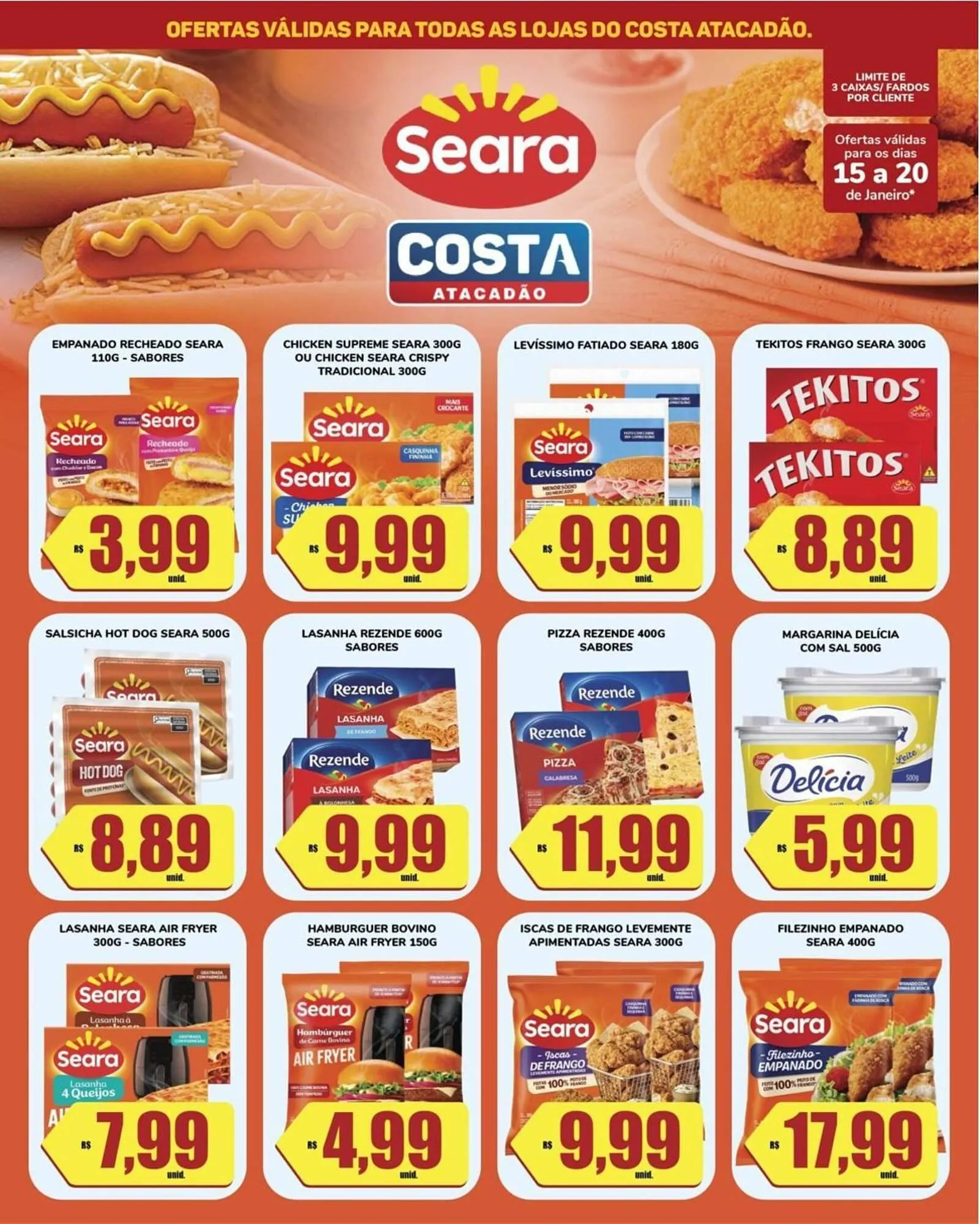 Encarte de Tabloide Costa Atacadão 15 de janeiro até 20 de janeiro 2026 - Pagina 1