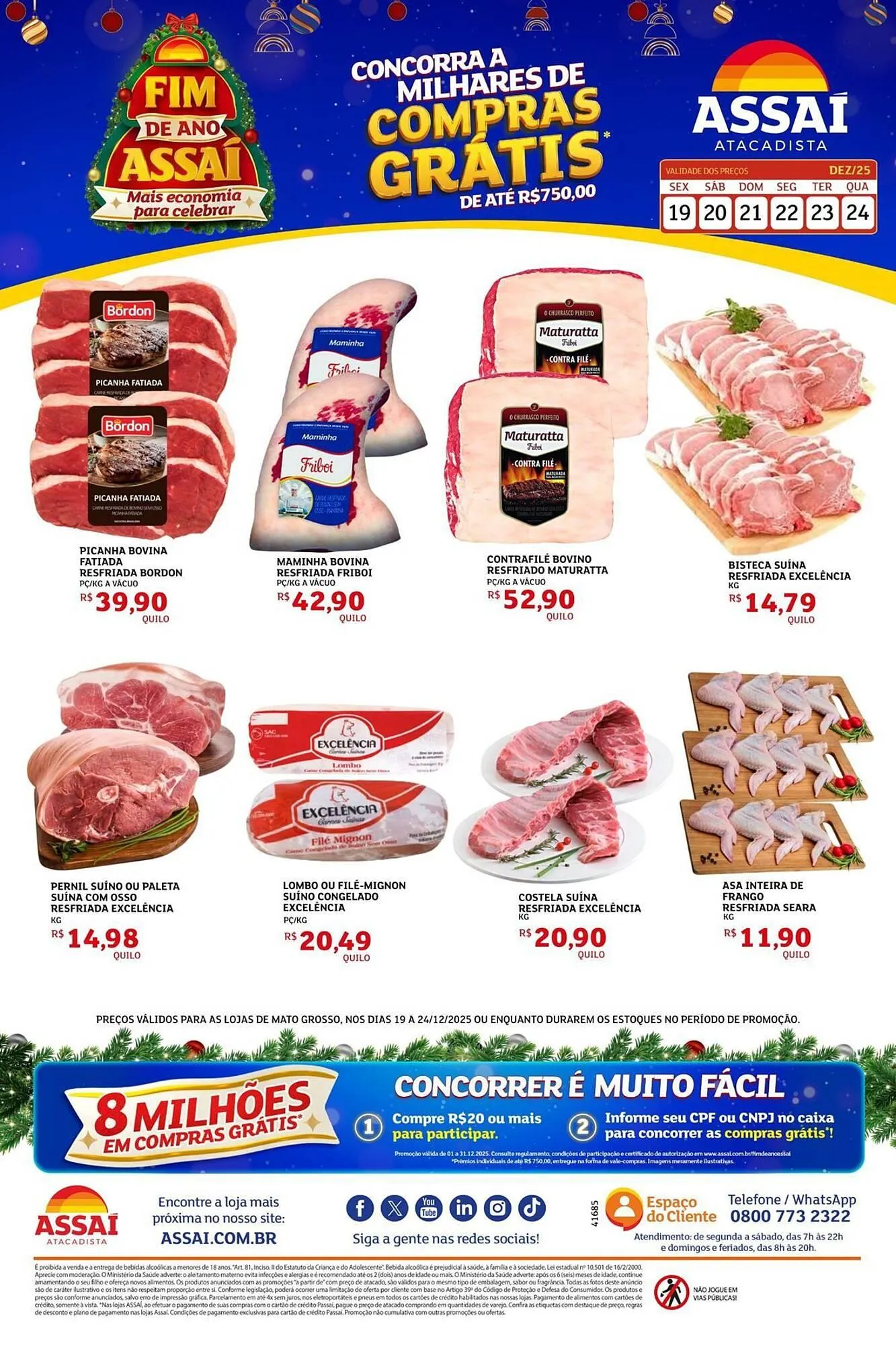Encarte de Encarte Assaí Atacadista 19 de dezembro até 24 de dezembro 2025 - Pagina 1