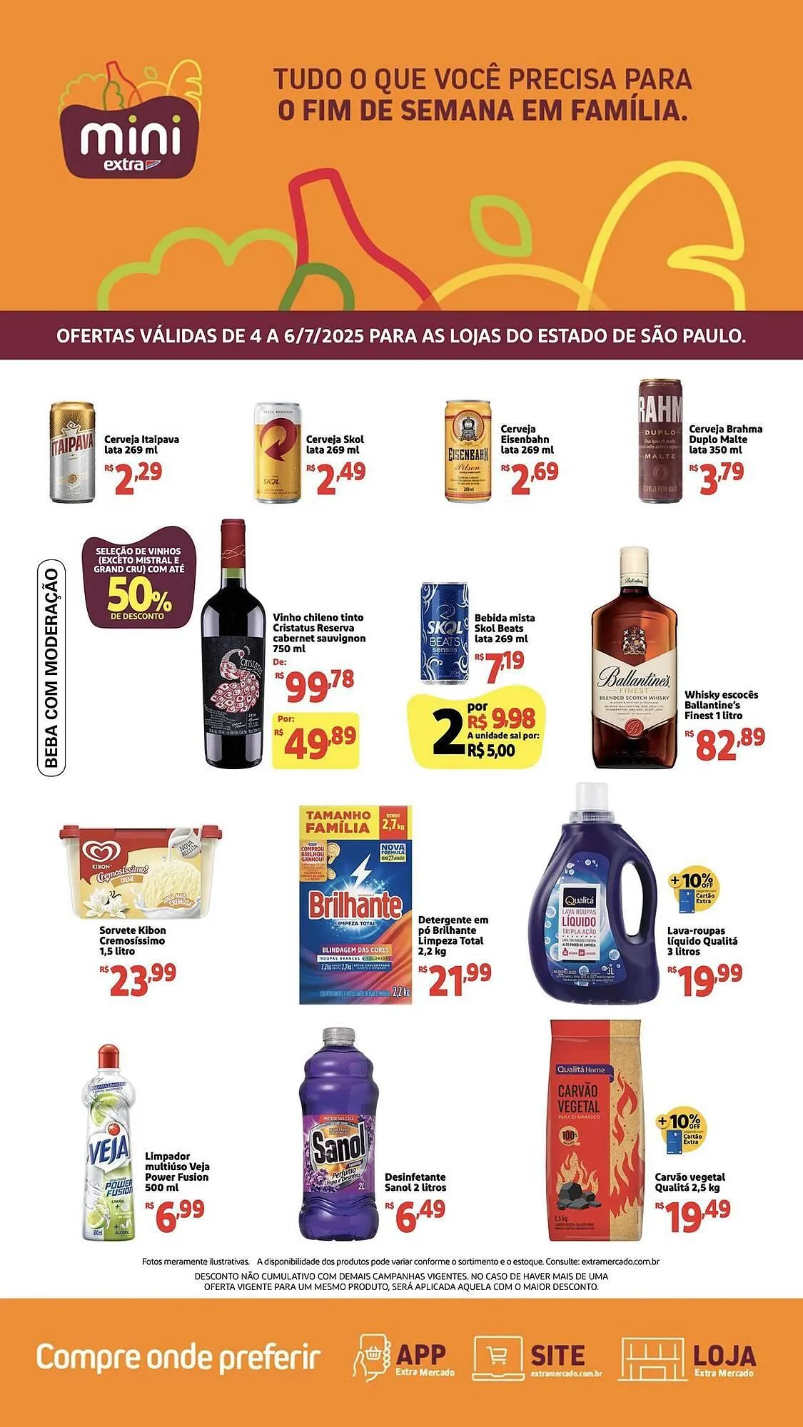 Encarte de Catálogo Mini Extra 4 de julho até 6 de julho 2025 - Pagina 1