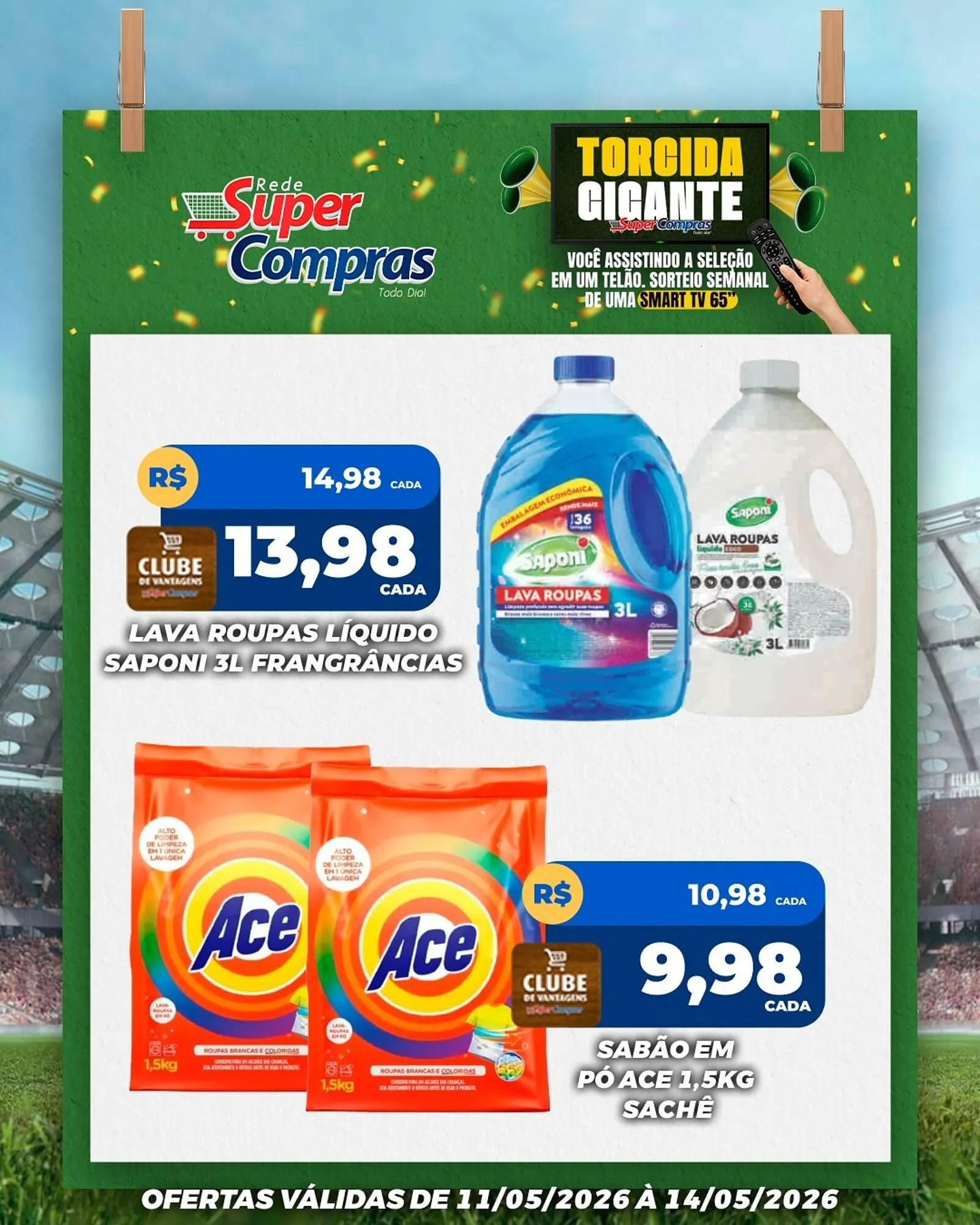 Encarte de Encarte Rede Super Compras 11 de maio até 14 de maio 2026 - Pagina 1