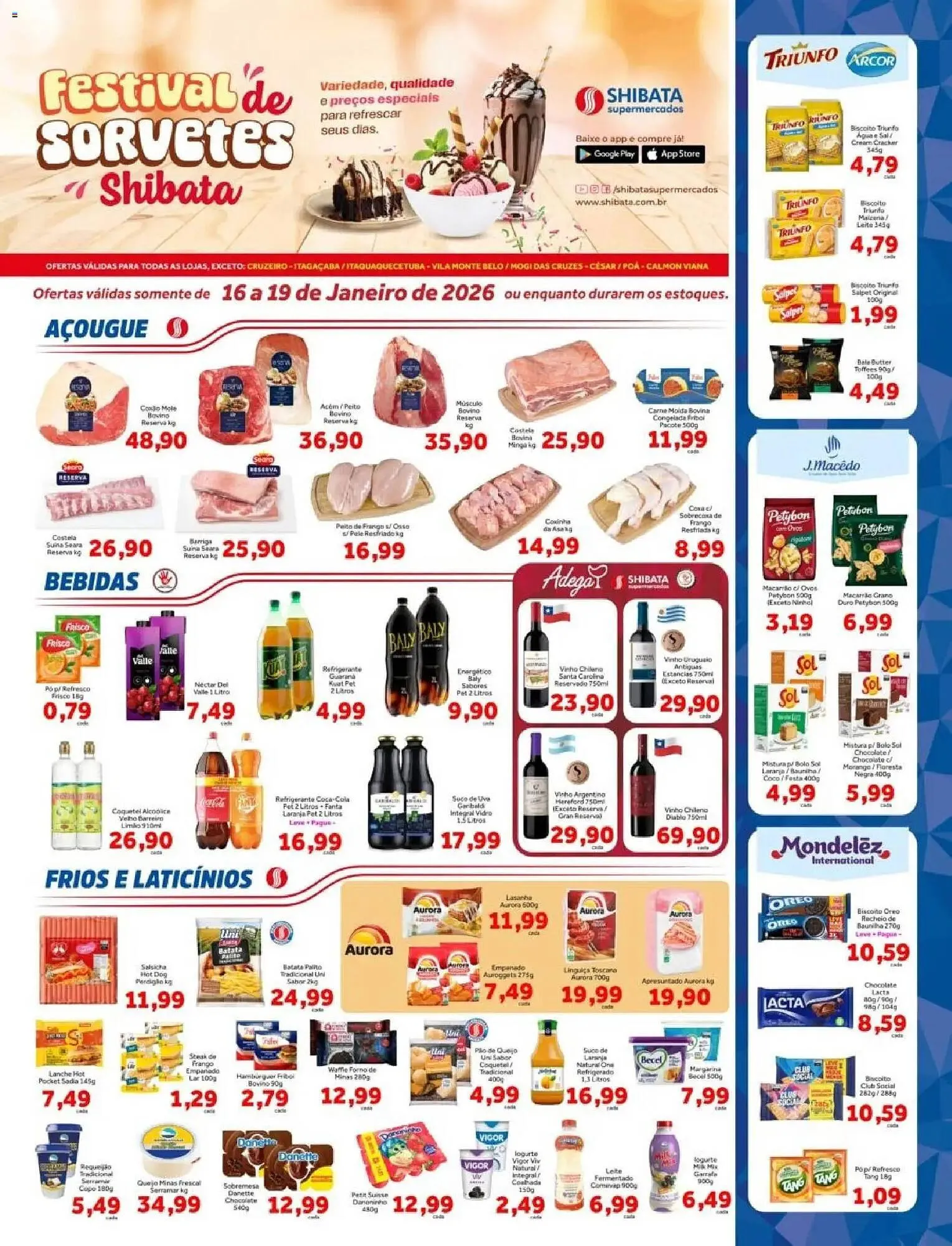 Encarte de Folheto Shibata Supermercados 16 de janeiro até 19 de janeiro 2026 - Pagina 1