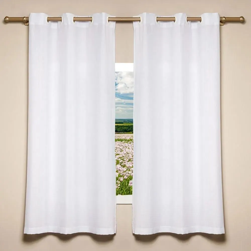 Cortina Para Sala Ou Quarto Rústica Veneza 2,40X1,70 M Havan Casa - Branco