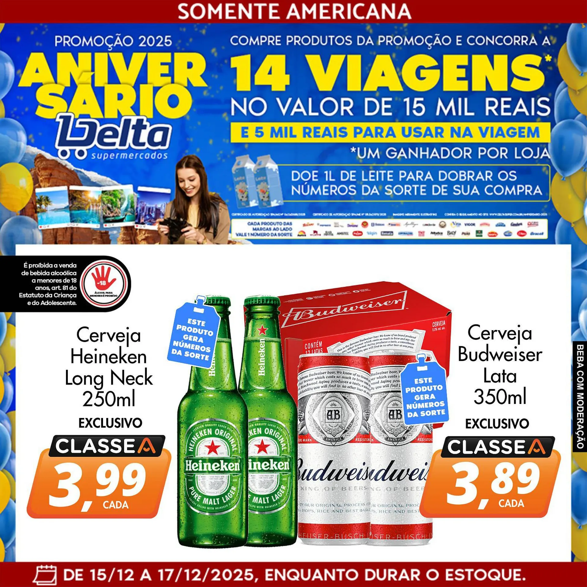 Encarte de Catálogo Delta Supermercados 15 de dezembro até 17 de dezembro 2025 - Pagina 1