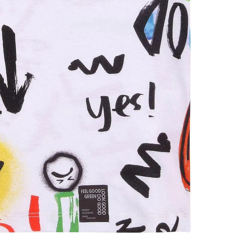 Camiseta Infantil Menino Graffiti Branca