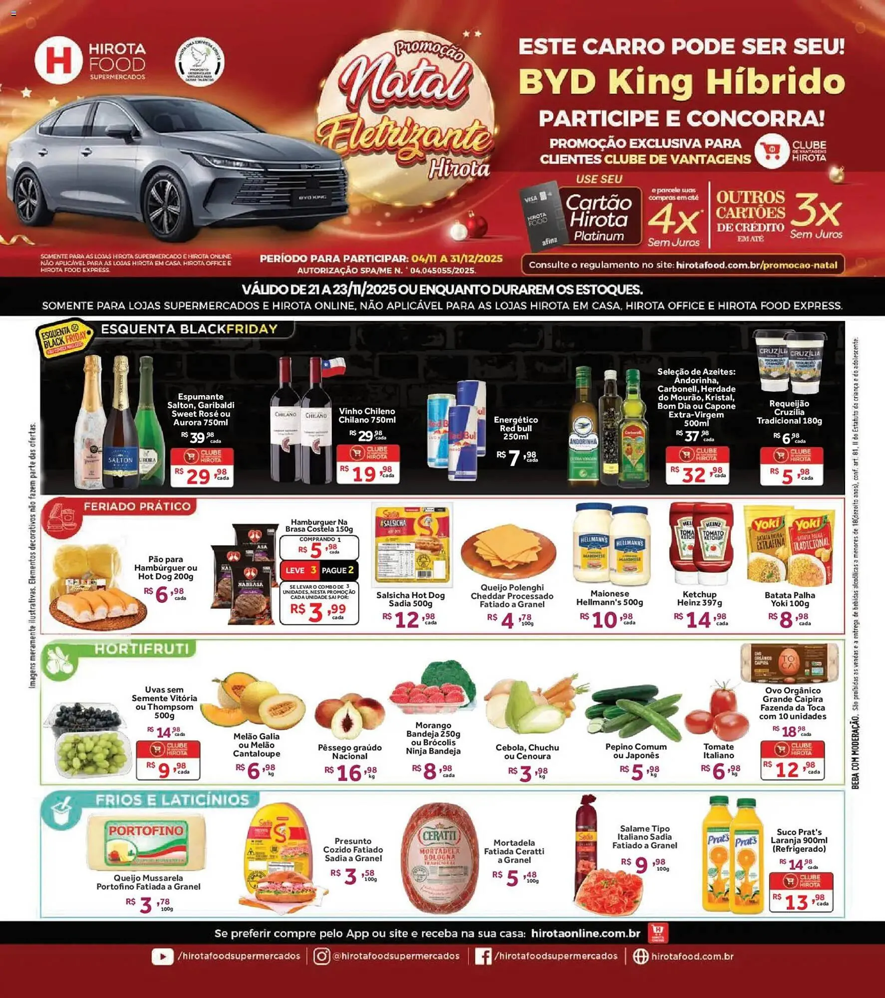 Encarte de Catálogo Hirota Food Supermercado 21 de novembro até 23 de novembro 2025 - Pagina 1