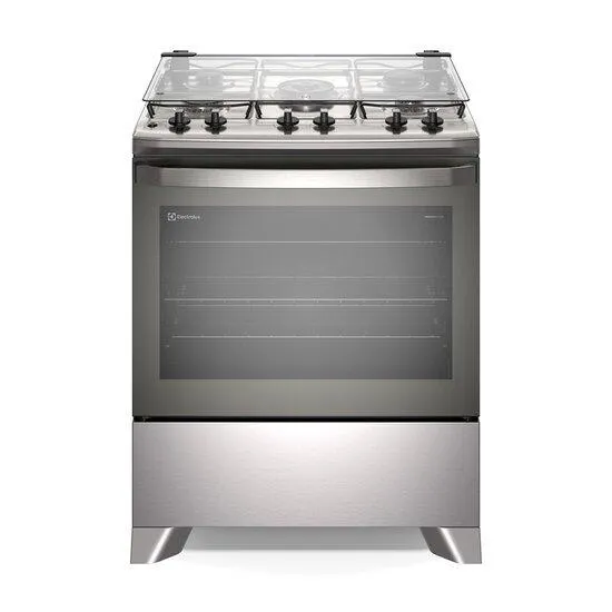 Fogão 5 Bocas Electrolux Efficient, PerfectCook e VaporBake, Cinza - FE5IC