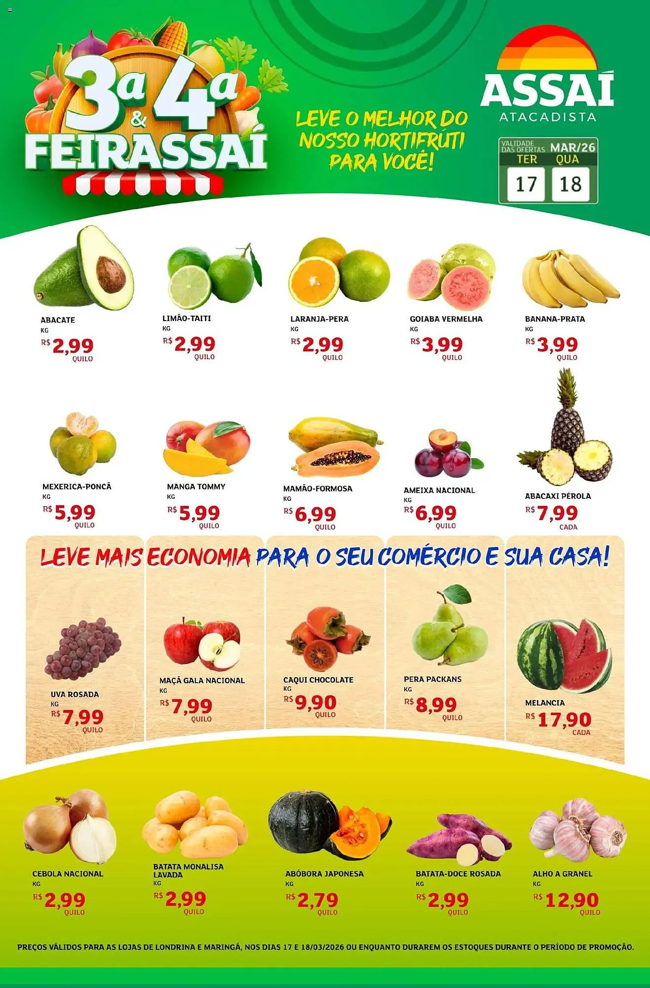 Encarte de Encarte Assaí Atacadista 17 de março até 18 de março 2026 - Pagina 1