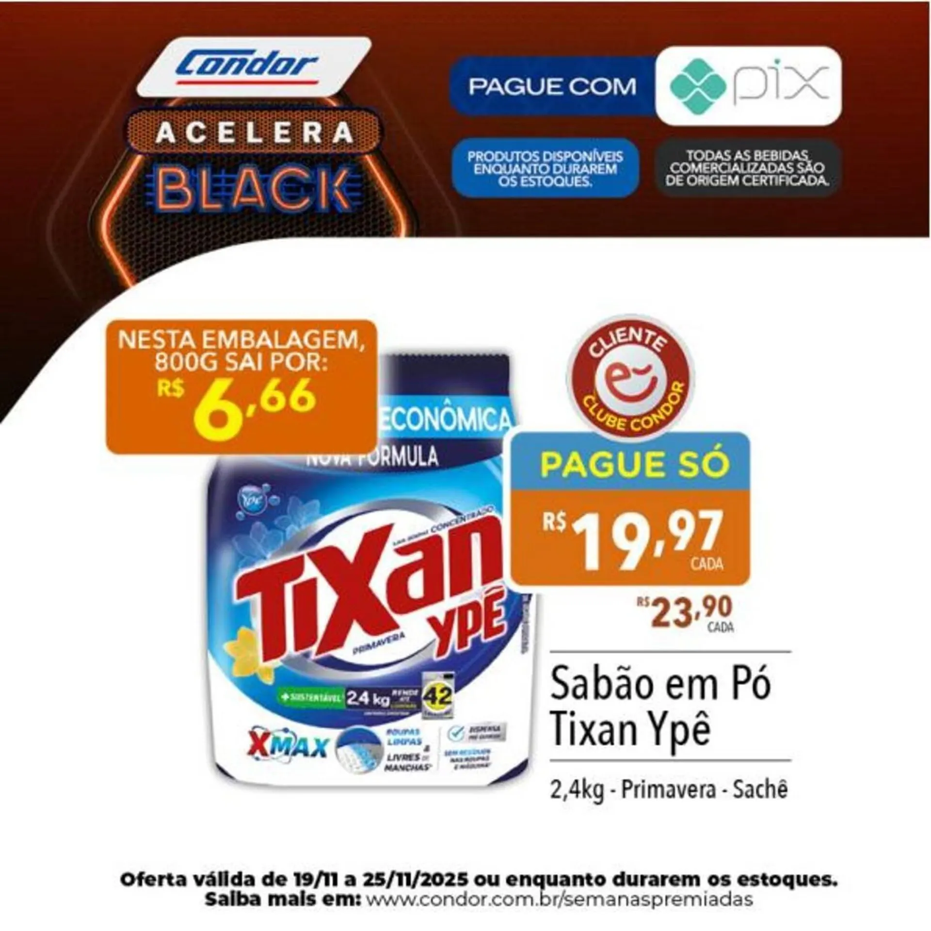 Encarte de Catálogo Supermercados Condor 19 de novembro até 25 de novembro 2025 - Pagina 1