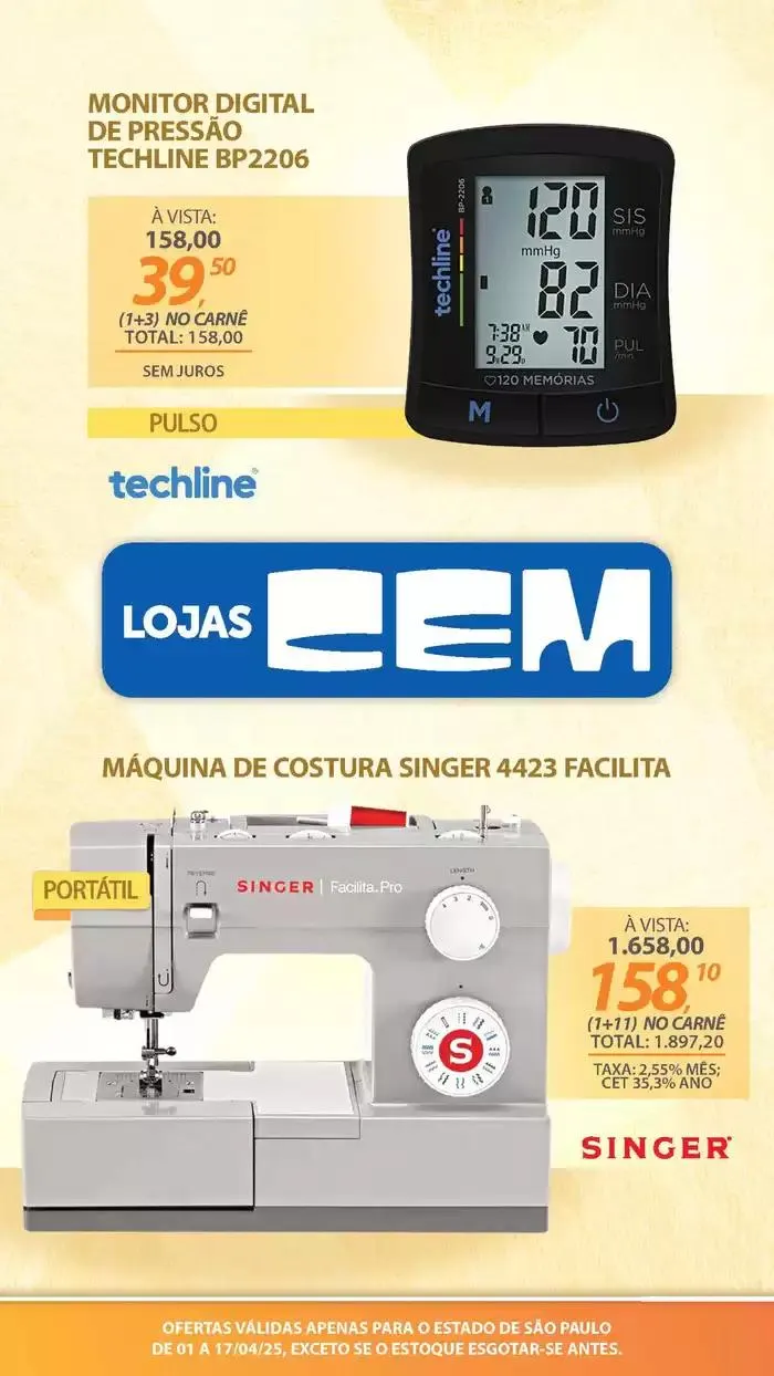 Encarte de Encarte Lojas Cem 3 de abril até 17 de abril 2025 - Pagina 118