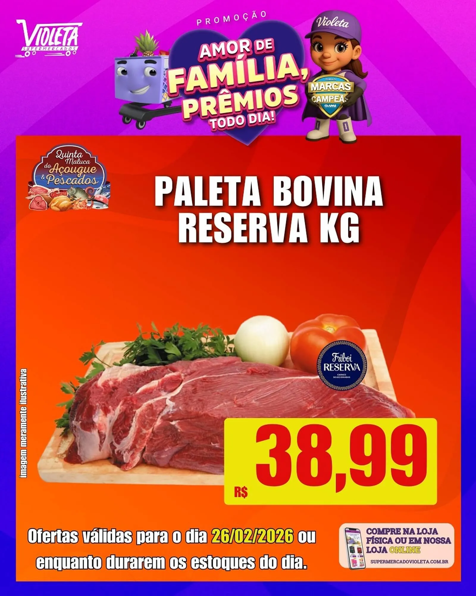 Encarte de Catálogo Violeta Supermercados 25 de fevereiro até 26 de fevereiro 2026 - Pagina 2
