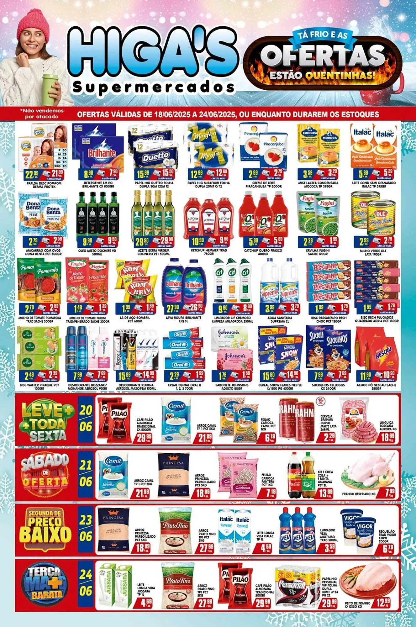 Encarte de Catálogo Higa's Supermercado 18 de junho até 24 de junho 2025 - Pagina 1
