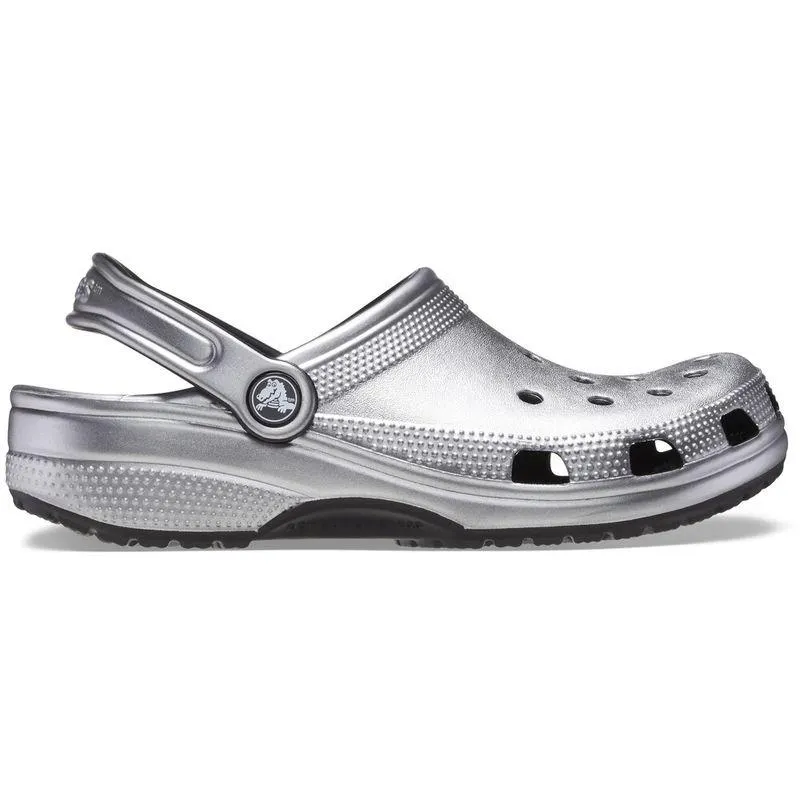 Sandália Crocs Classic Metallic Clog SILVER METALLIC