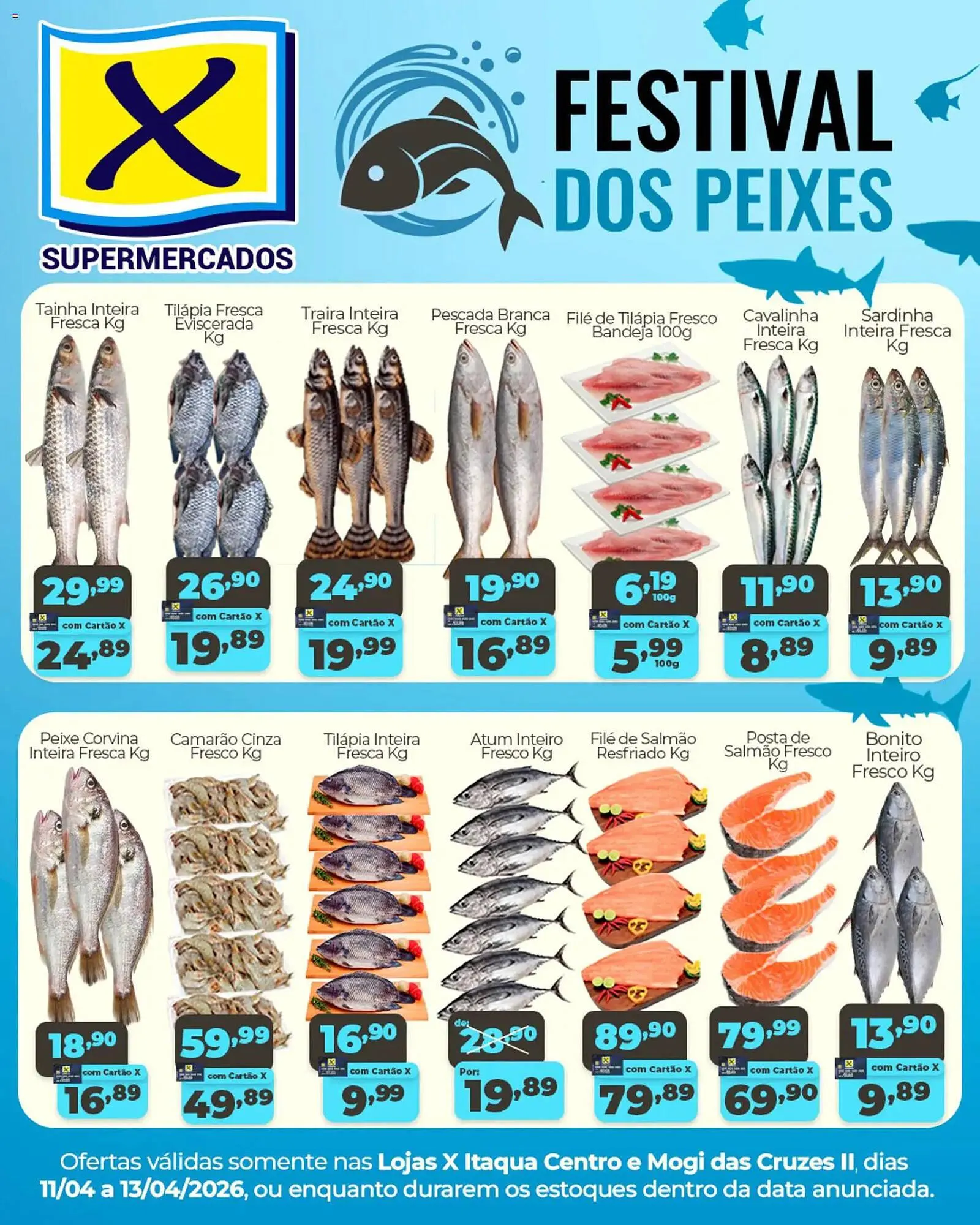 Encarte de Folheto X Supermercados 11 de abril até 13 de abril 2026 - Pagina 1