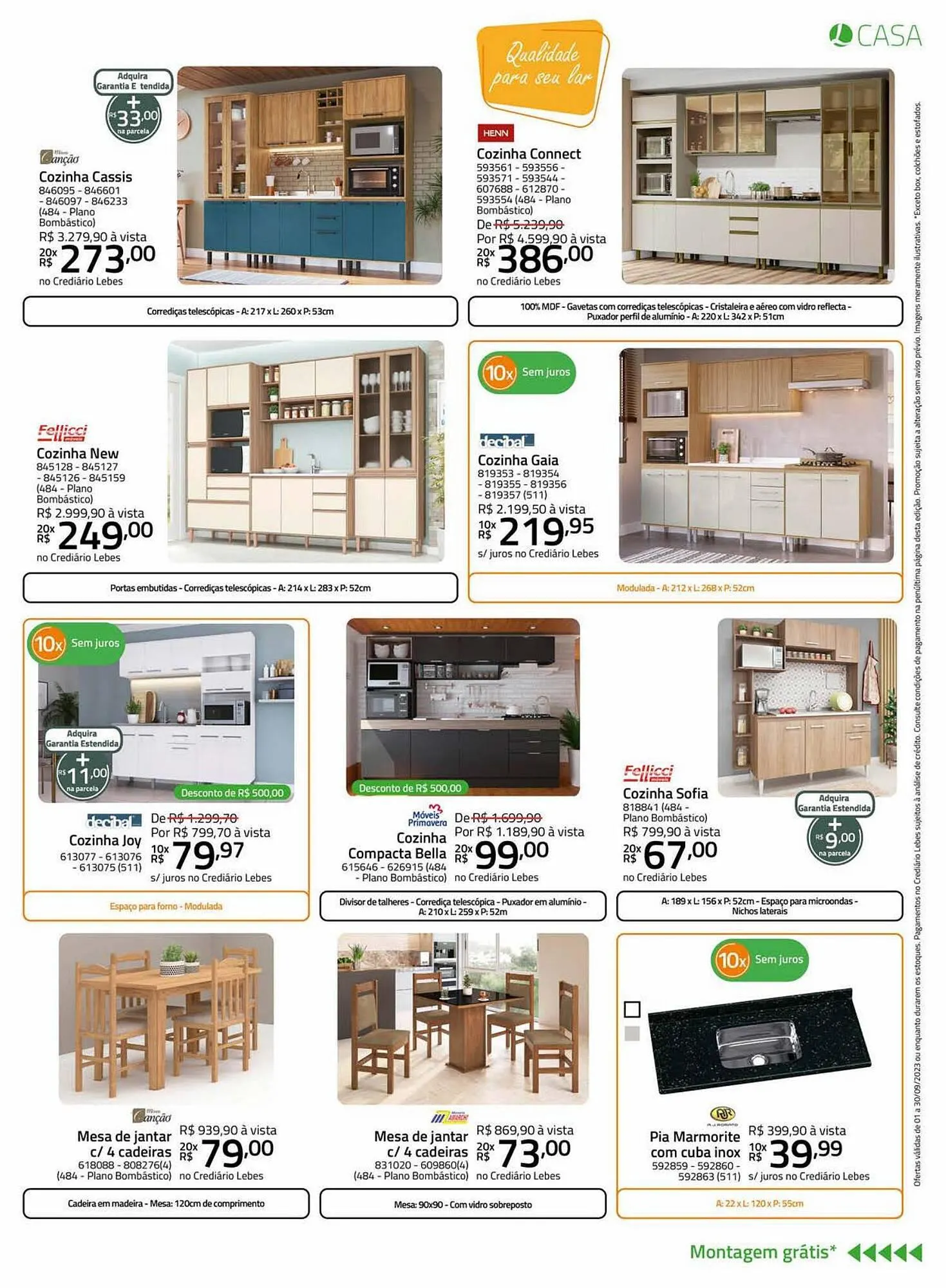 Encarte de Catálogo Lojas Lebes 1 de setembro até 30 de setembro 2023 - Pagina 17