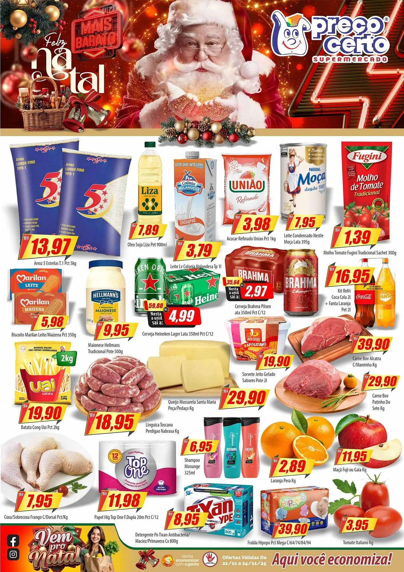Encarte de Catálogo Preço Certo 21 de novembro até 24 de novembro 2025 - Pagina 1