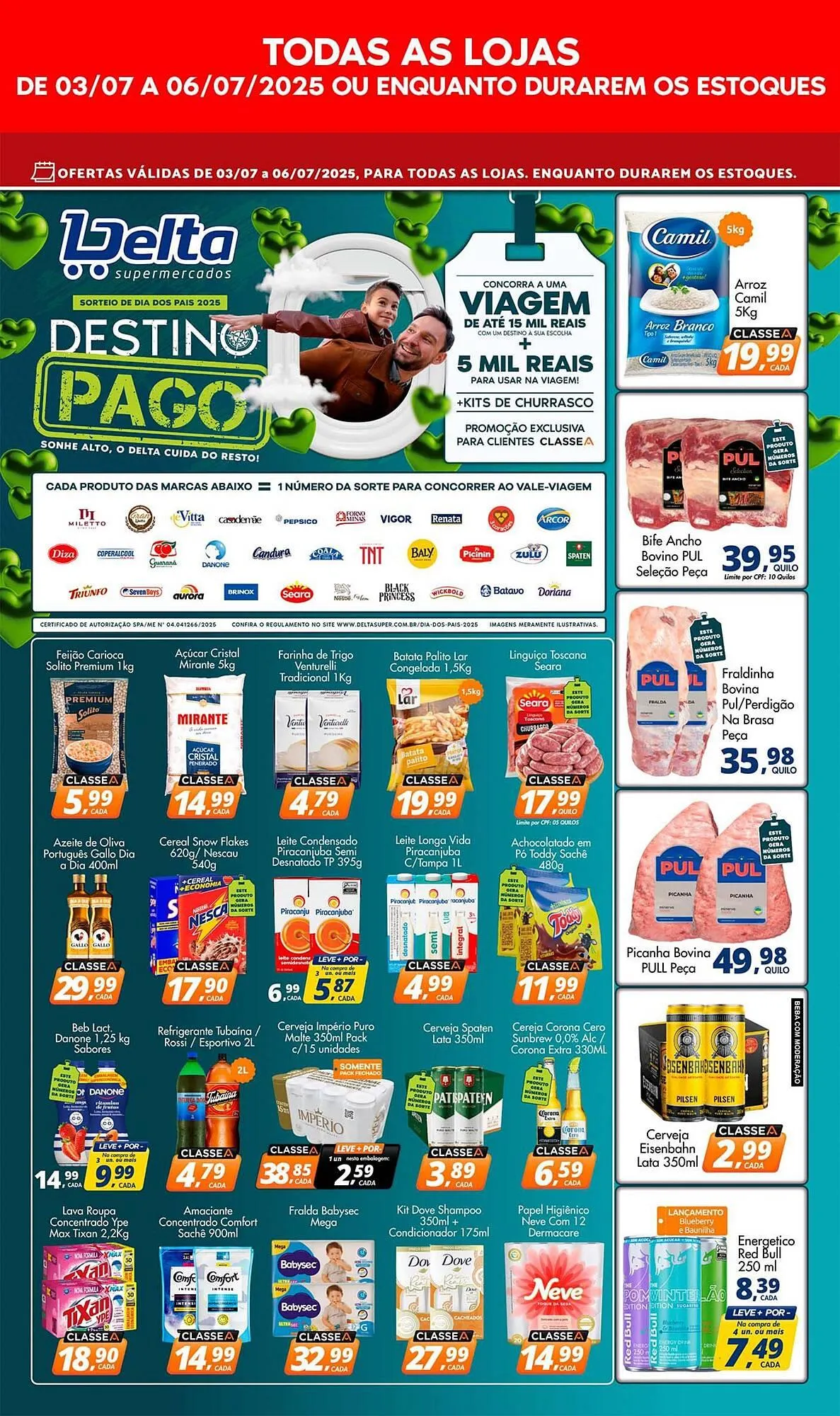 Encarte de Catálogo Delta Supermercados 3 de julho até 6 de julho 2025 - Pagina 1