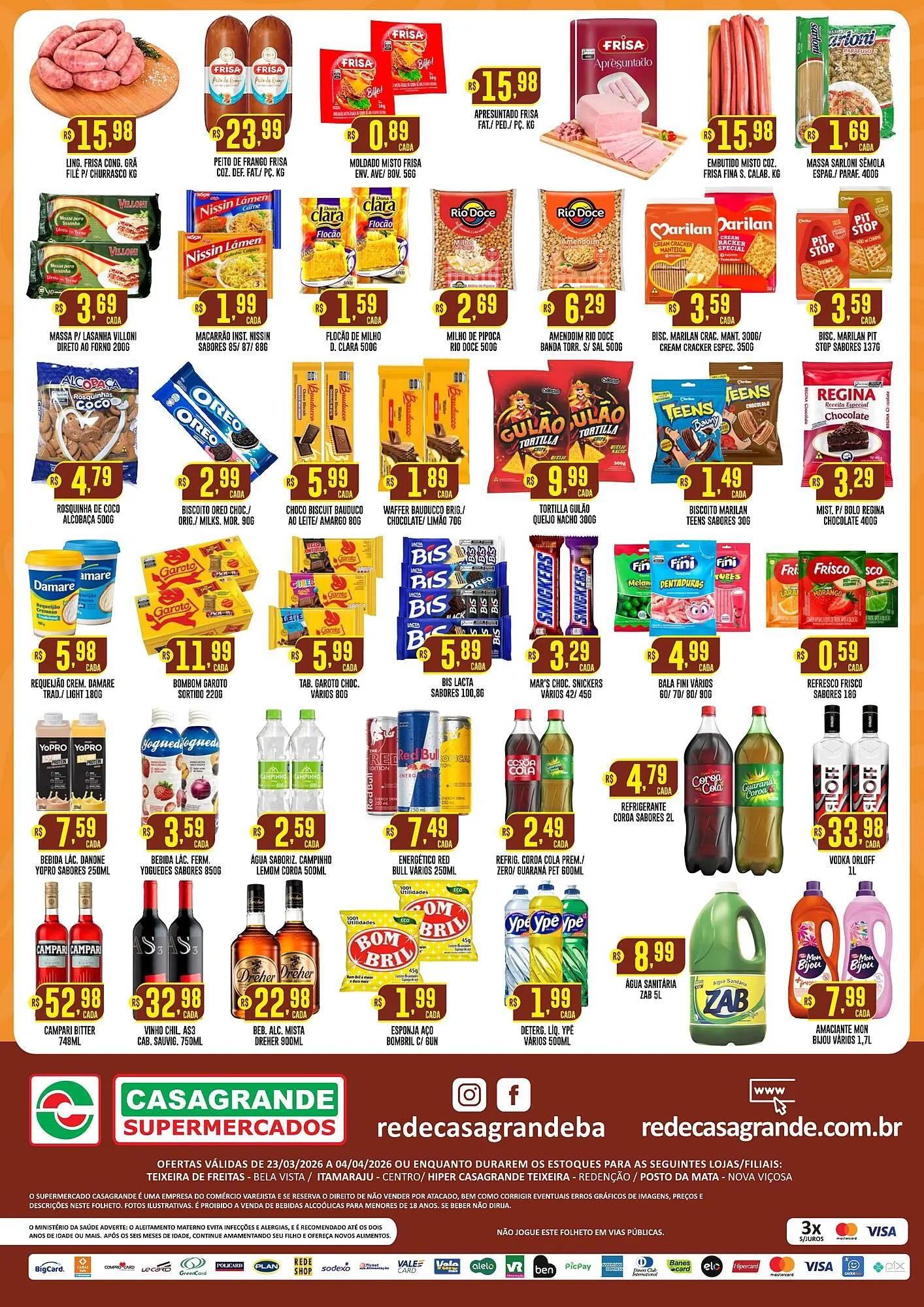 Encarte de Catálogo Casagrande Supermercados 23 de março até 4 de abril 2026 - Pagina 2