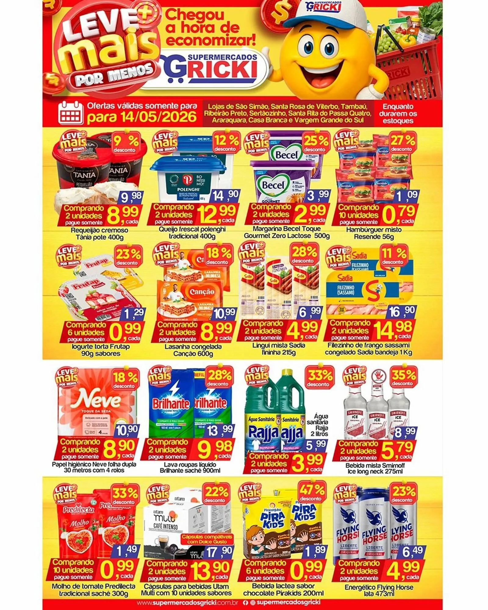 Encarte de Catálogo Supermercados Gricki 14 de maio até 14 de maio 2026 - Pagina 1