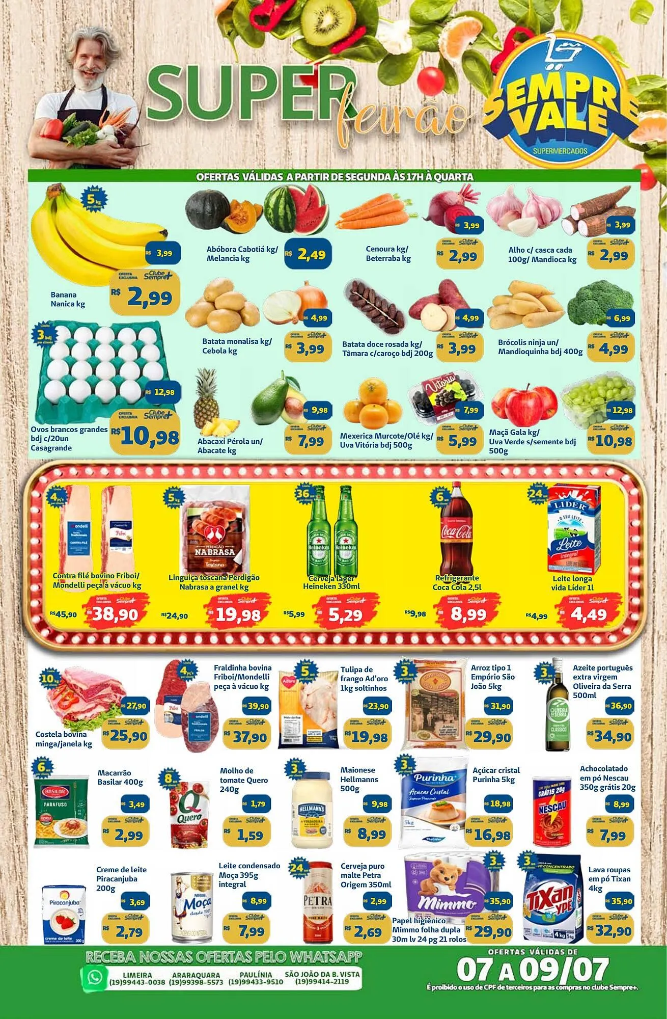 Encarte de Catálogo Sempre Vale Supermercados 7 de julho até 9 de julho 2025 - Pagina 1