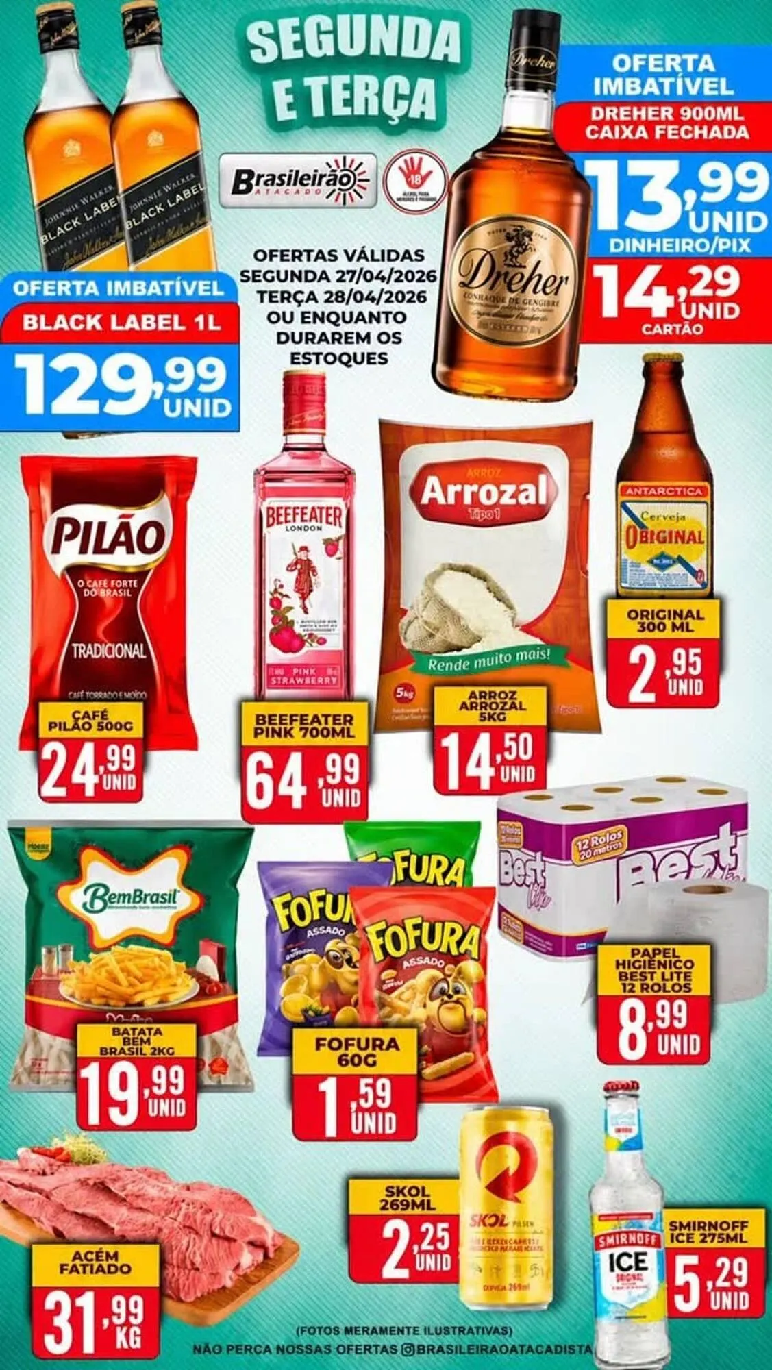 Encarte de Folheto Brasileirão Atacado 27 de abril até 28 de abril 2026 - Pagina 1