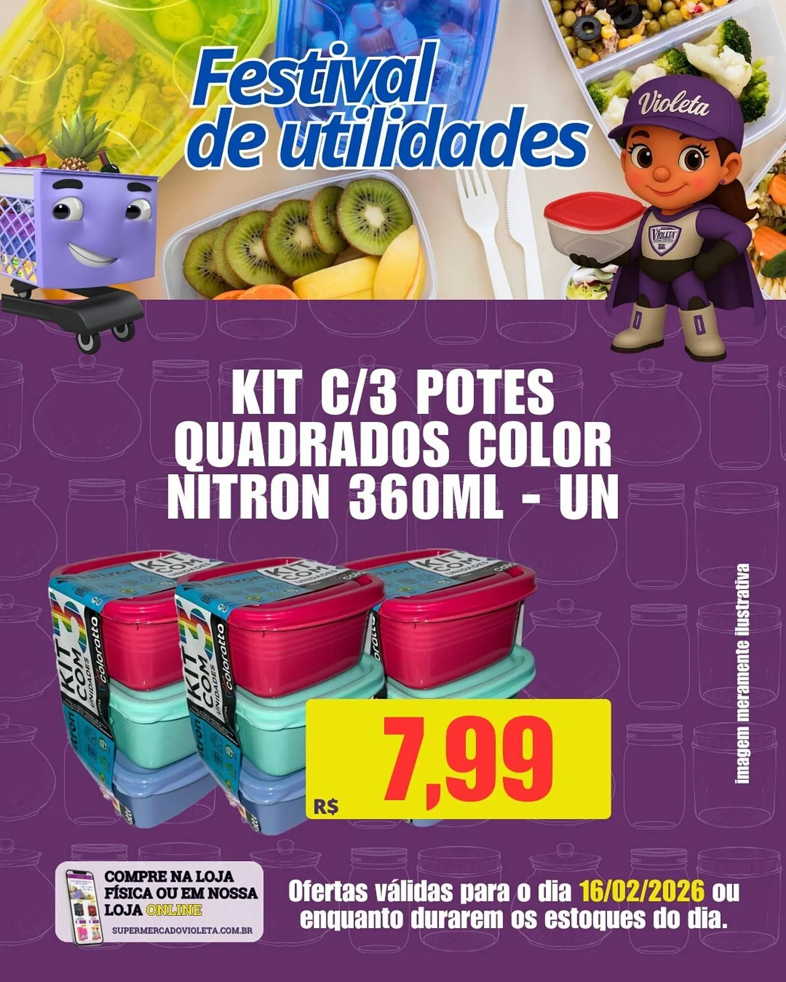 Encarte de Catálogo Violeta Supermercados 16 de fevereiro até 16 de fevereiro 2026 - Pagina 2